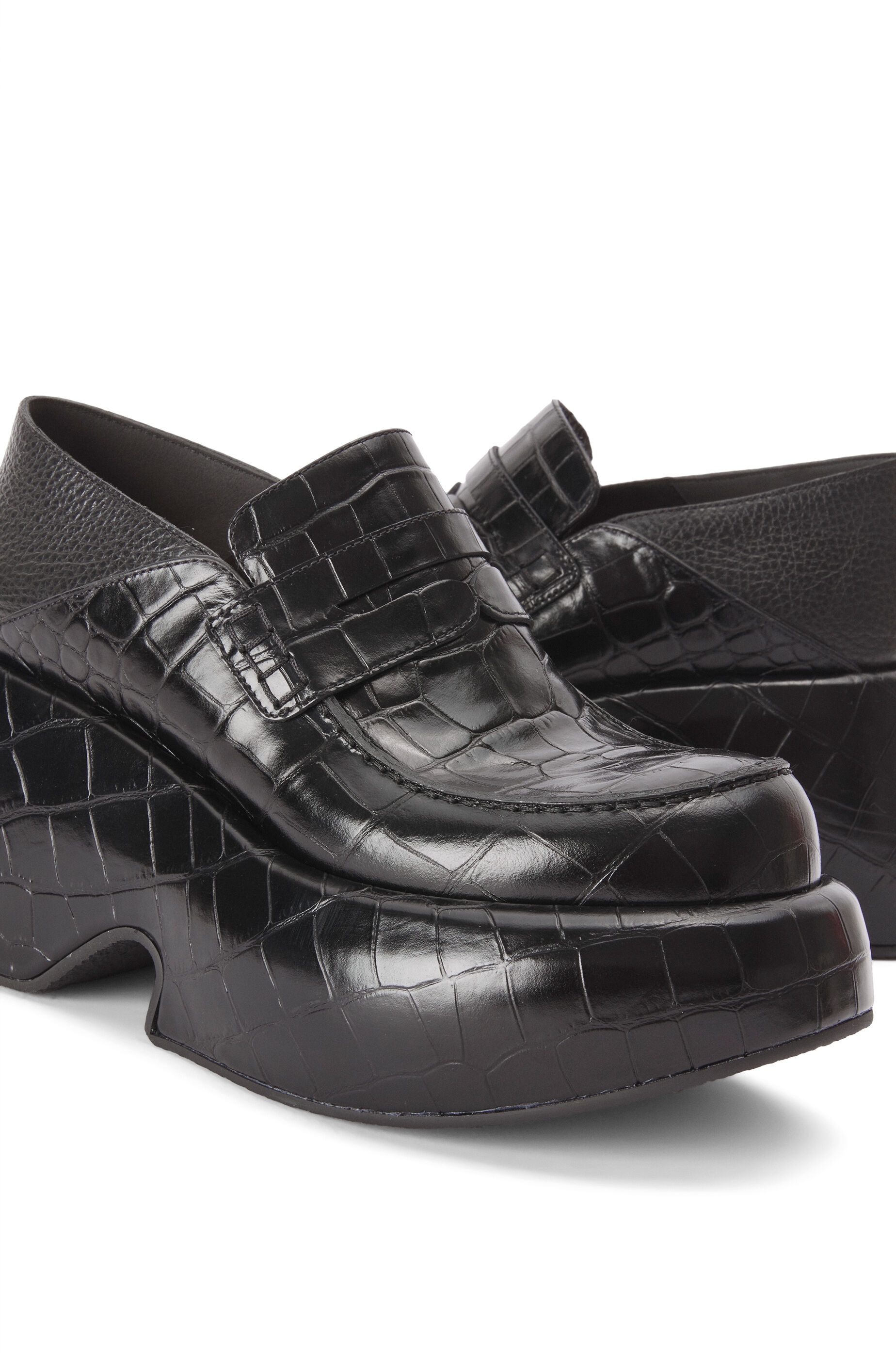 Wedge slip on loafer in calfskin - 4