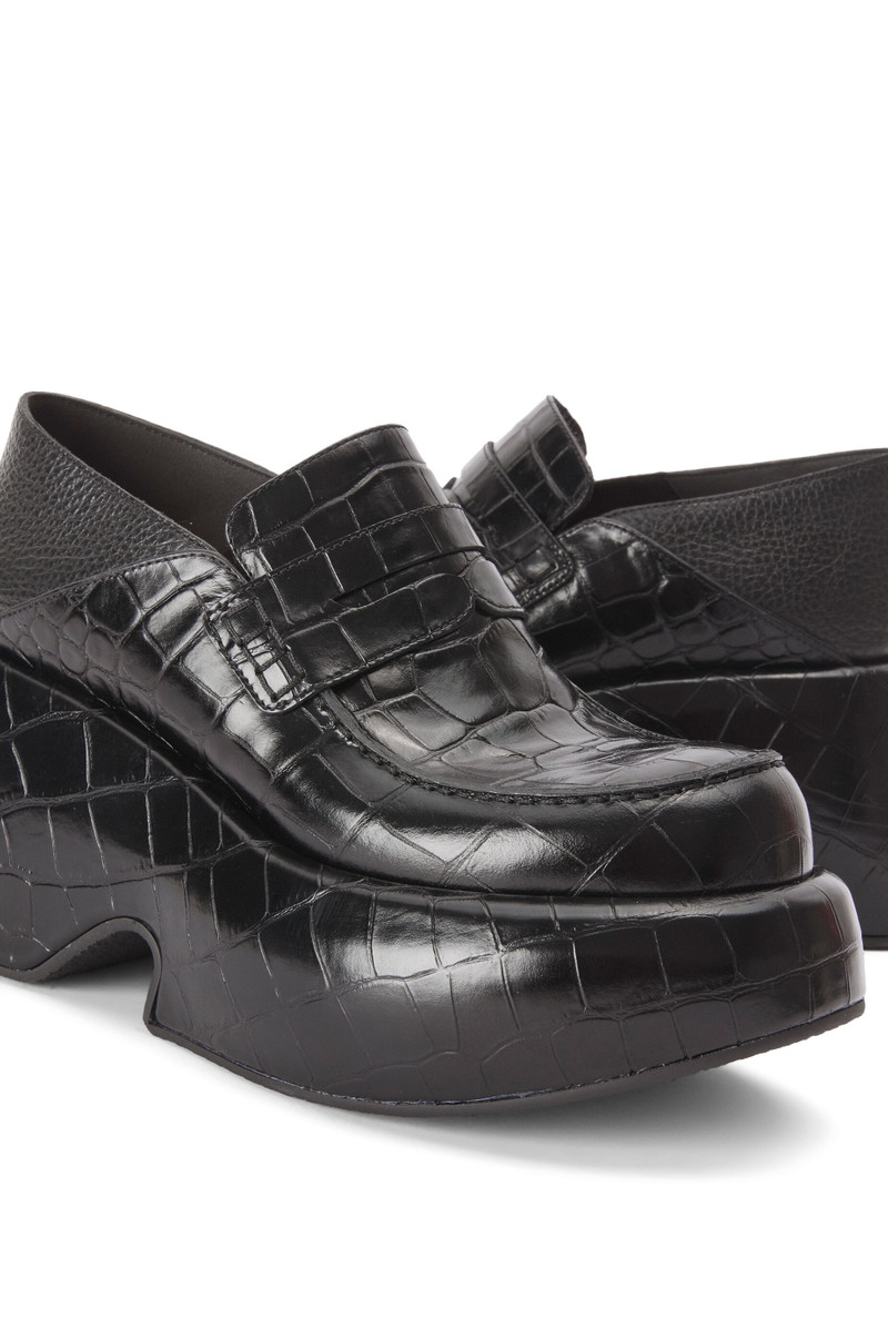 Wedge slip on loafer in calfskin 4