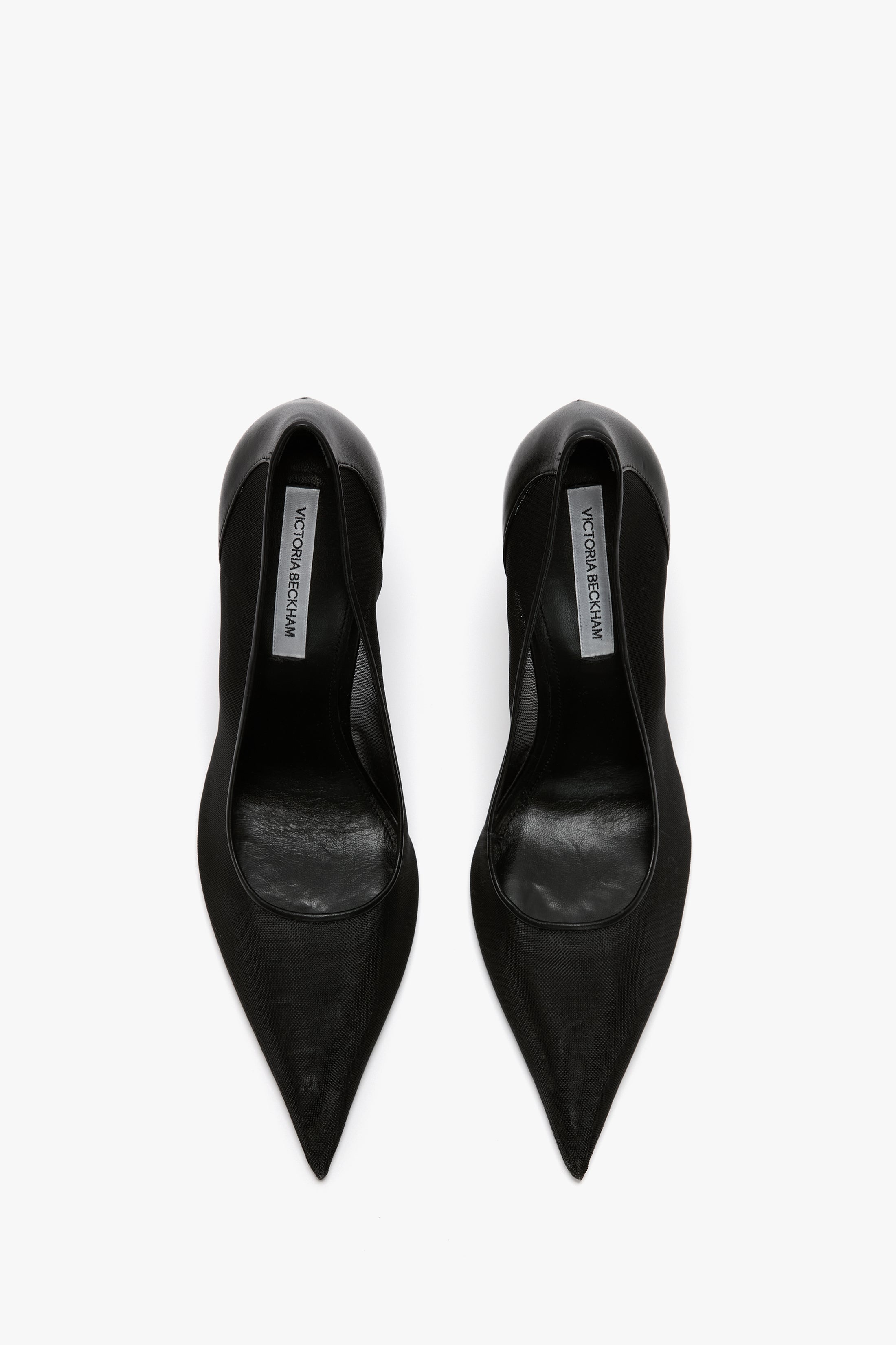 Transparent Heel Mesh Pump In Black - 4