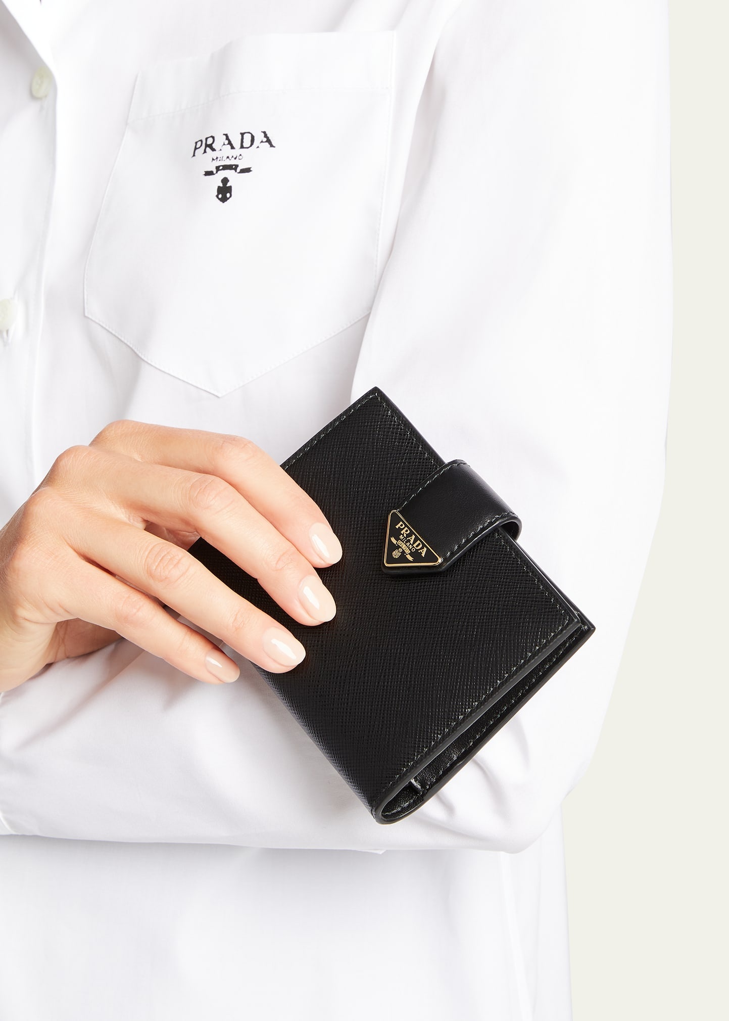 Small Triangle Logo Flap Wallet - 2