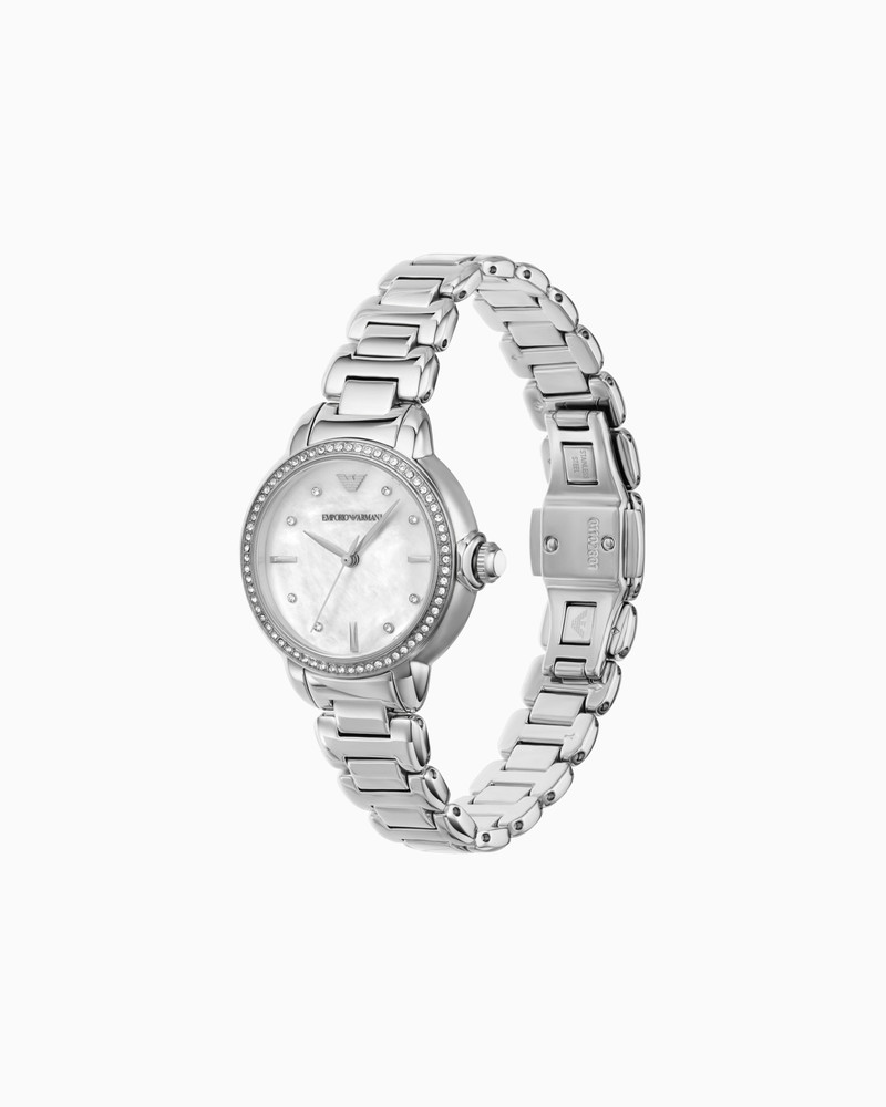 EMPORIO ARMANI THREE-HAND STAINLESS STEEL WATCH outlook