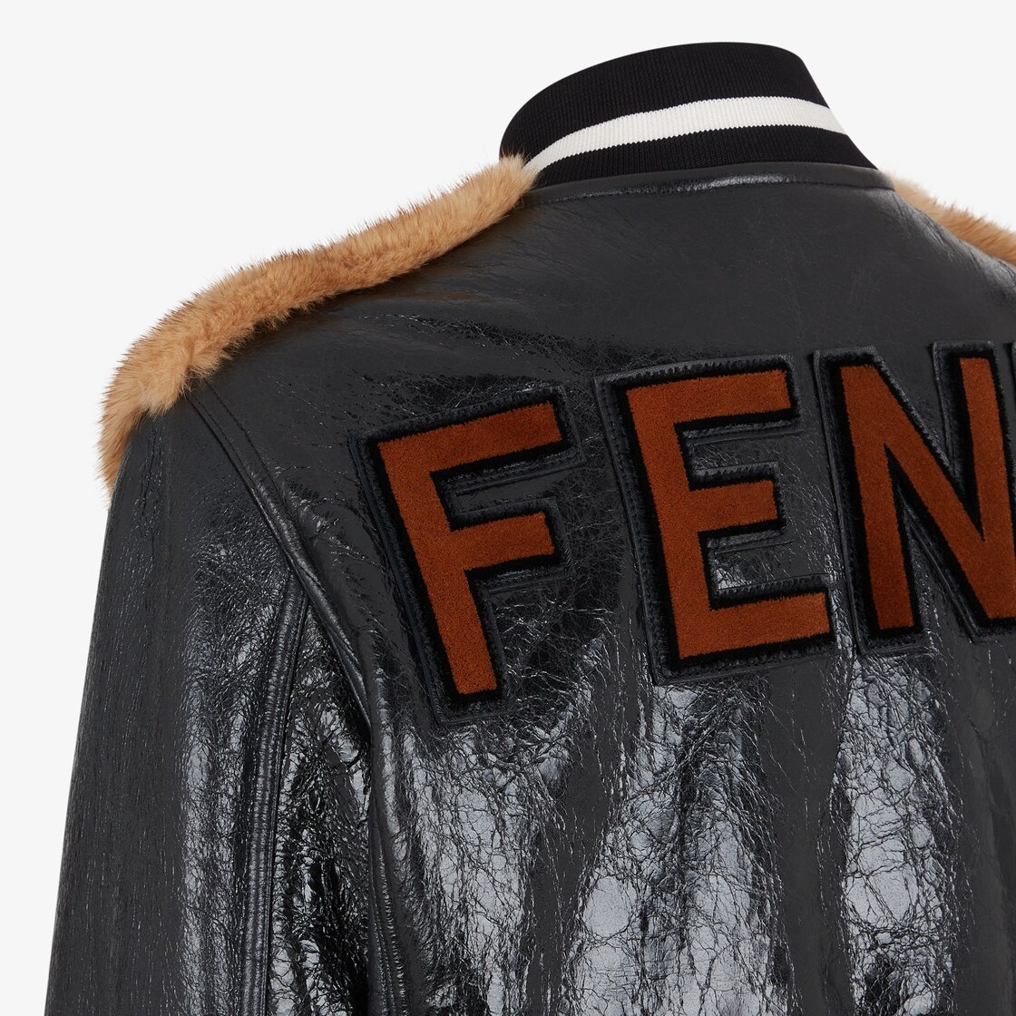 Multicolor mink and nappa leather jacket - 3