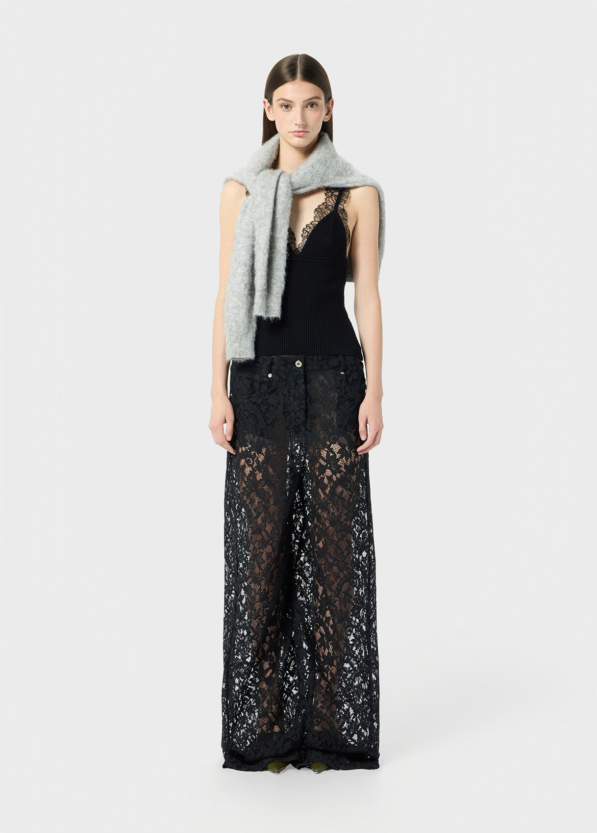 SUPERWIDE-LEG PANTS IN RÉBRODÉ LACE - 5