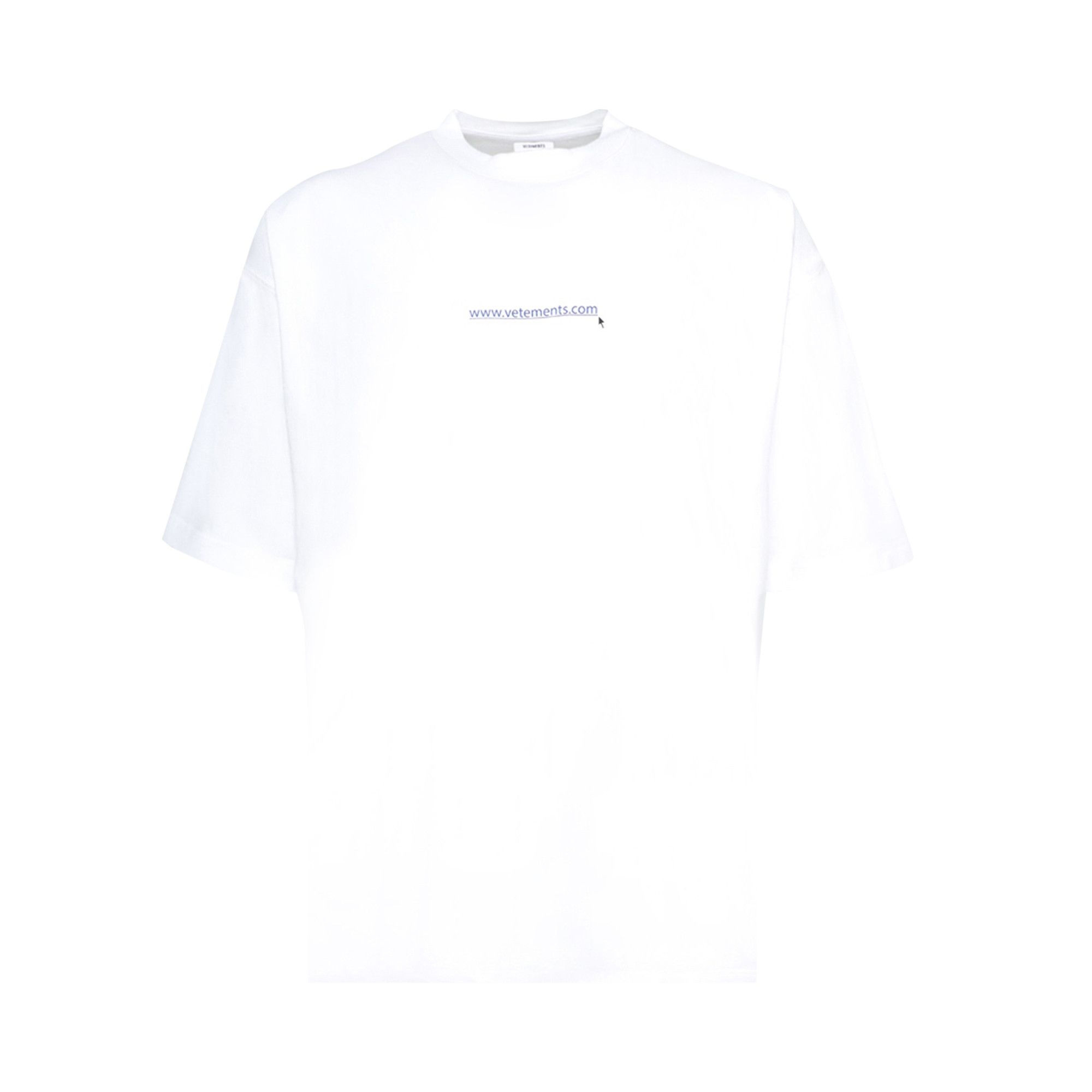Vetements Website Logo T-Shirt 'White' - 1