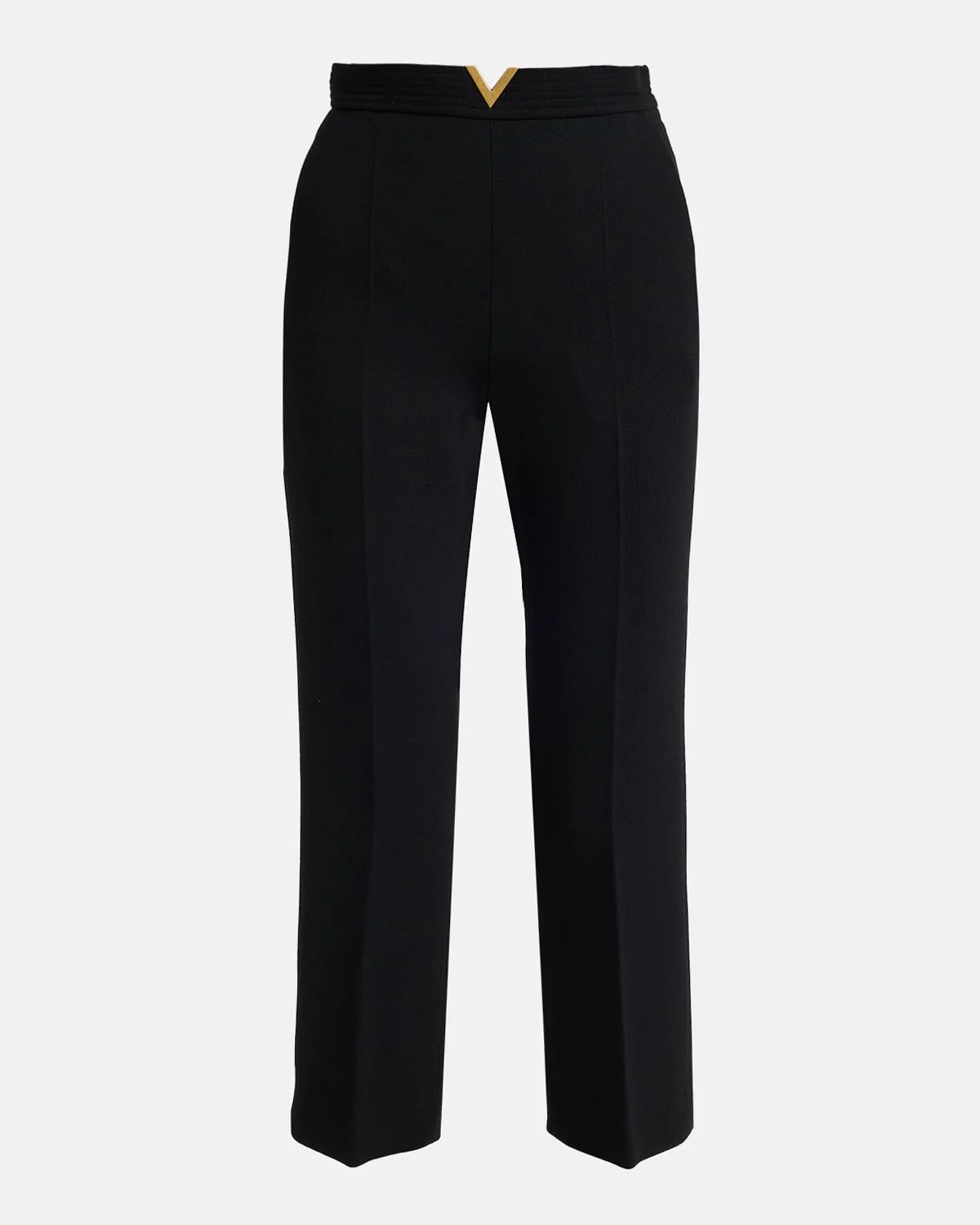 V-Logo Straight-Leg Crop Pants - 1