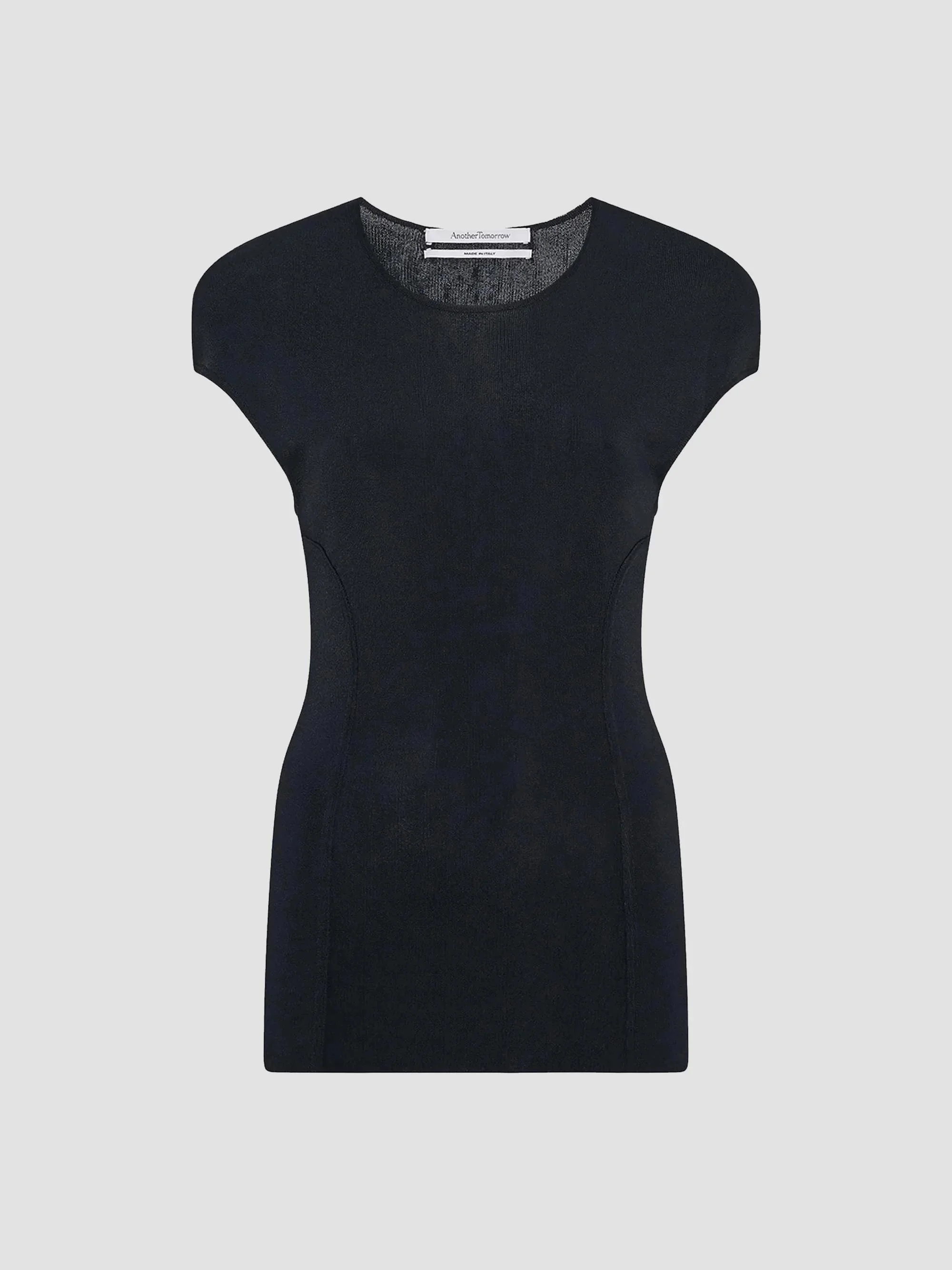 Women's Seamed Fitted Top - Black - 1