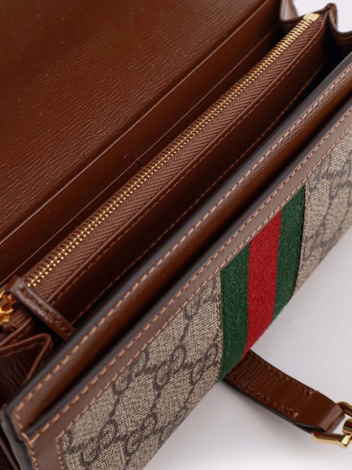Gucci Jackie 1961 Gg Supreme Fabric And Leather Wallet With Shoulder Strap - 4