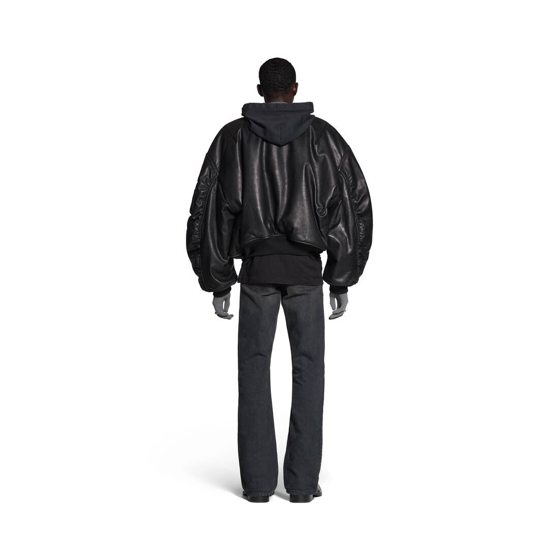 【関税送料込み】Balenciaga ドレープ BOMBER BALENCIAGA Bomber in Black | REVERSIBLE