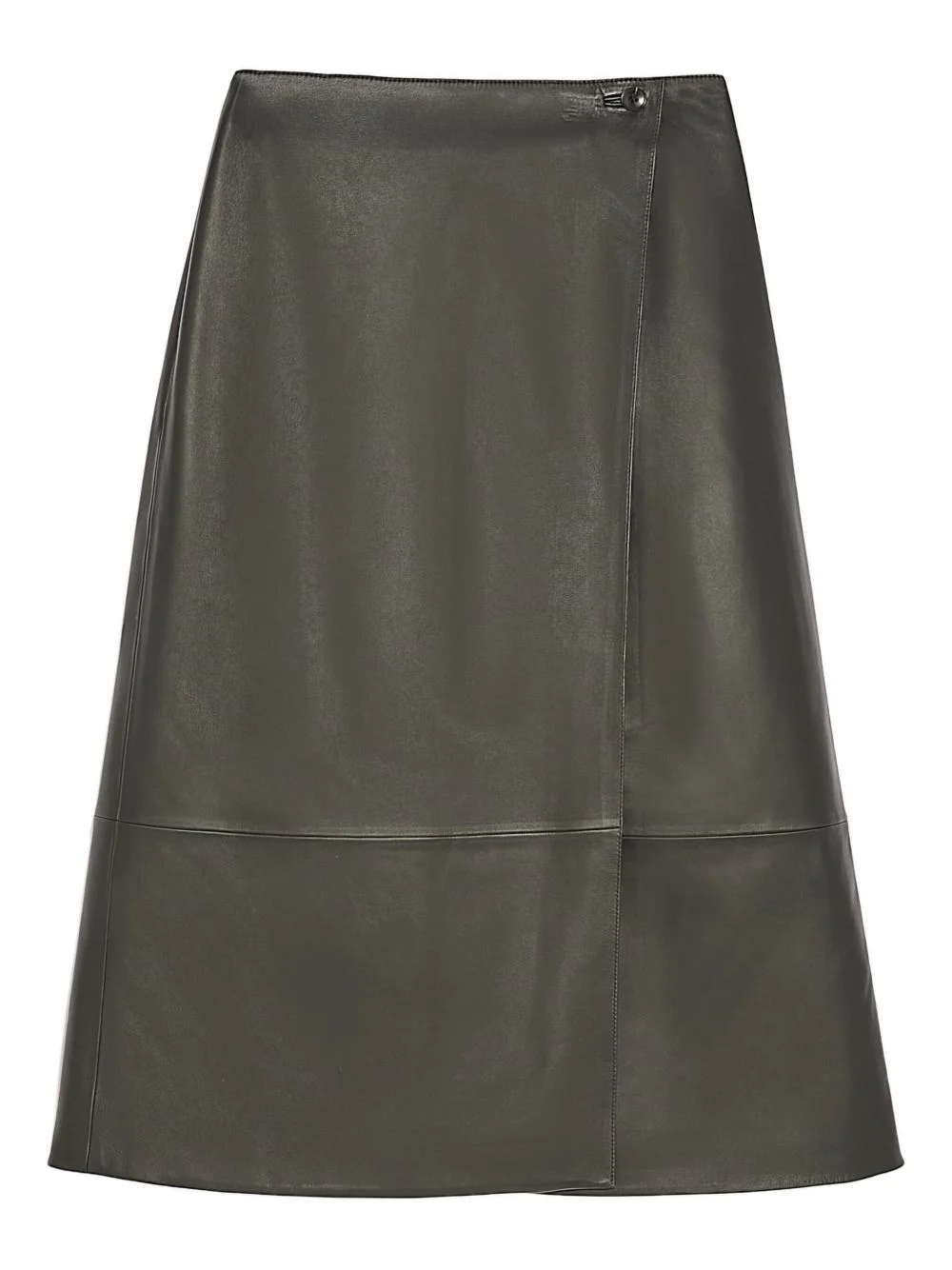 leather midi skirt - 1
