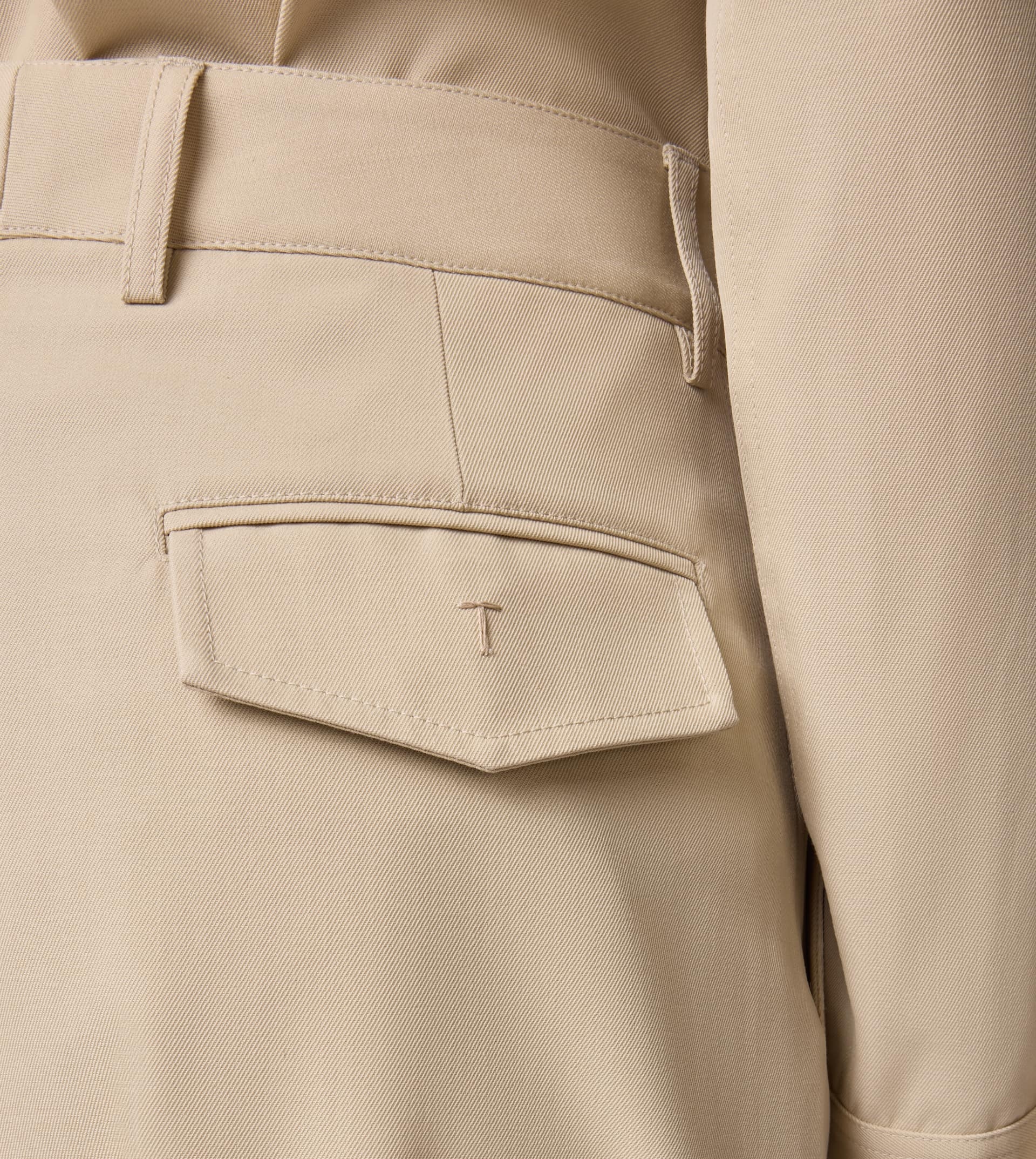 PANTS IN COTTON BLEND WOOL - BROWN - 6