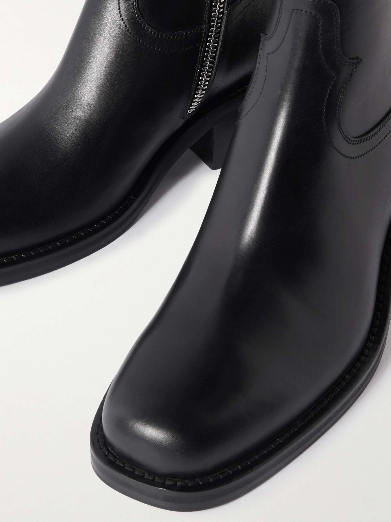 VIP【送料関税込】DRIES VAN NOTEN LEATHER BOOTS Black Leather Boots by Dries Van Noten on Sale
