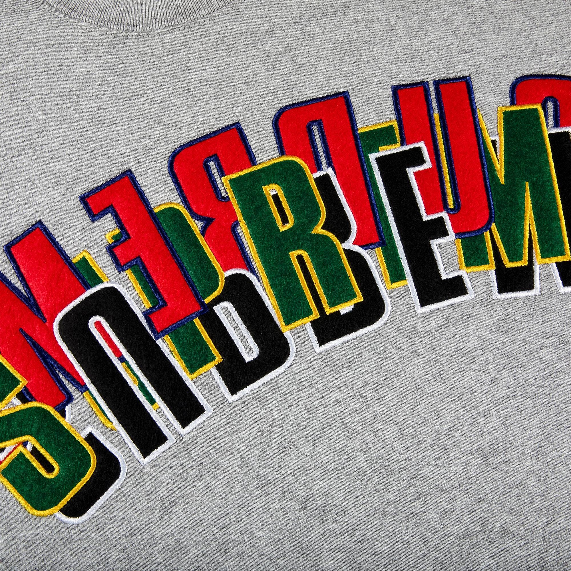 Supreme Stacked Crewneck 'Heather Grey' - 2