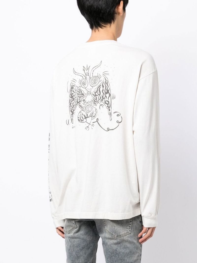 graphic-print long-sleeved T-shirt - 4