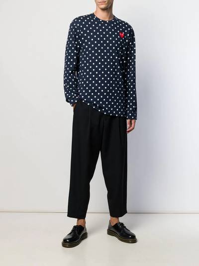 Comme des Garçons PLAY polka dot sweatshirt outlook