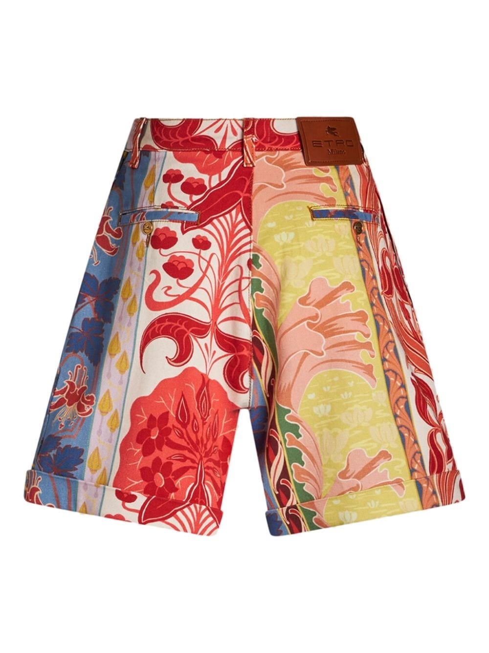graphic-print twill shorts - 7