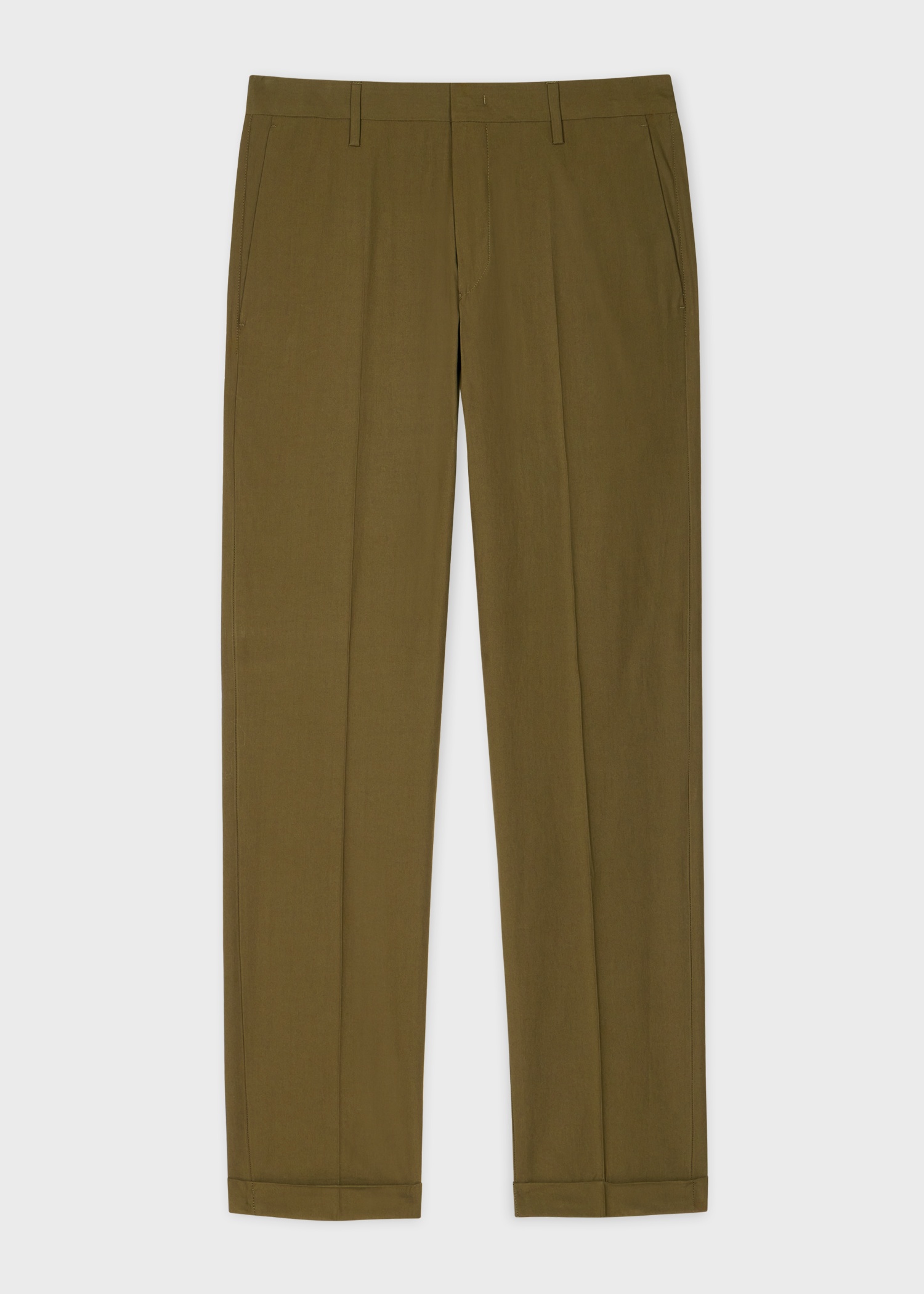Slim-Fit Khaki Poplin Chinos - 1