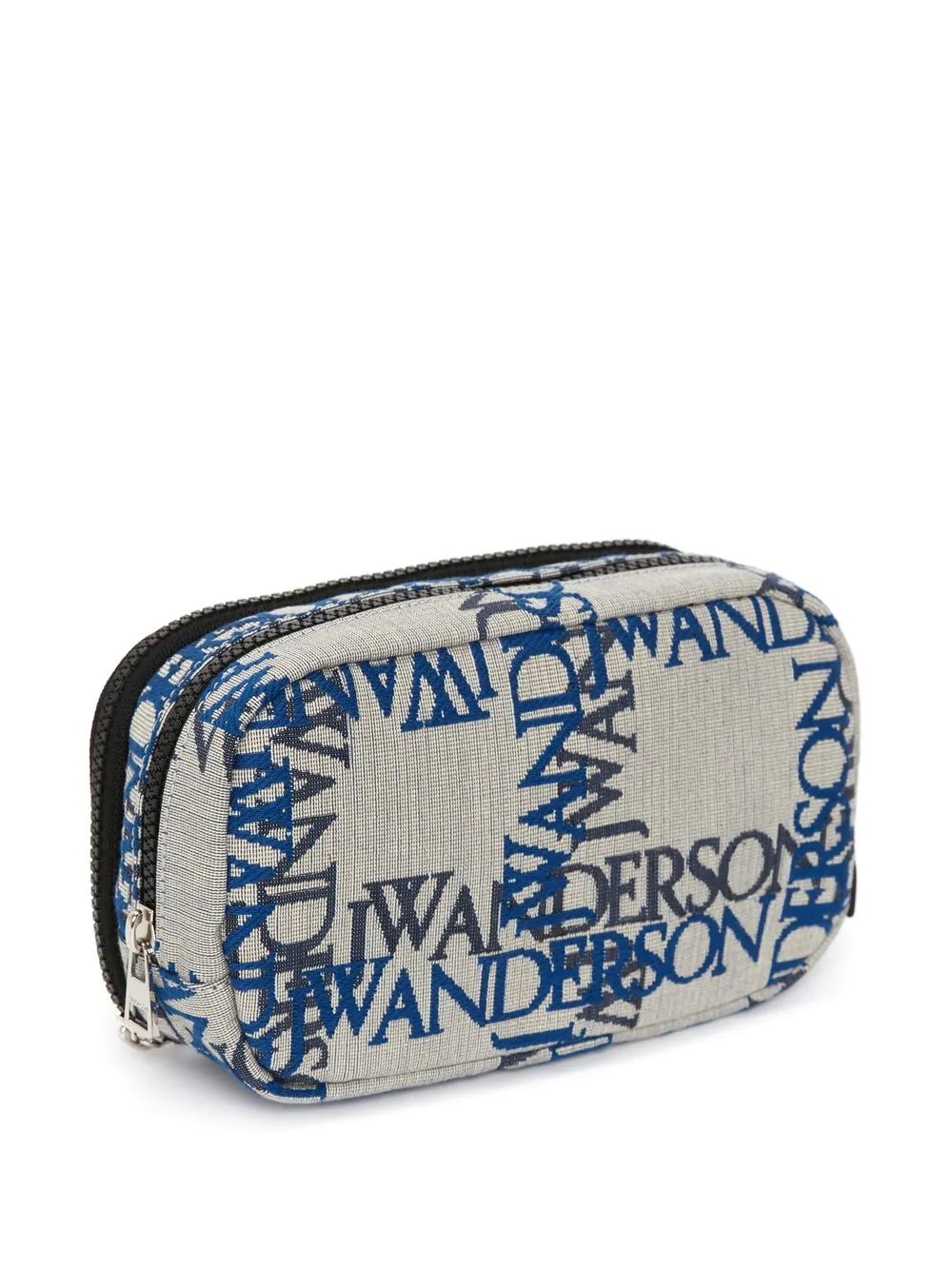logo-jacquard  canvas zipped pouch - 3