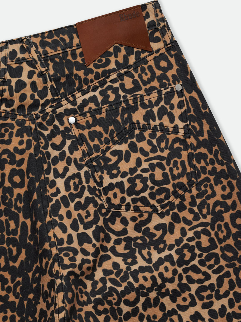 LEOPARD TRAXEDO BAGGY SHORT 4