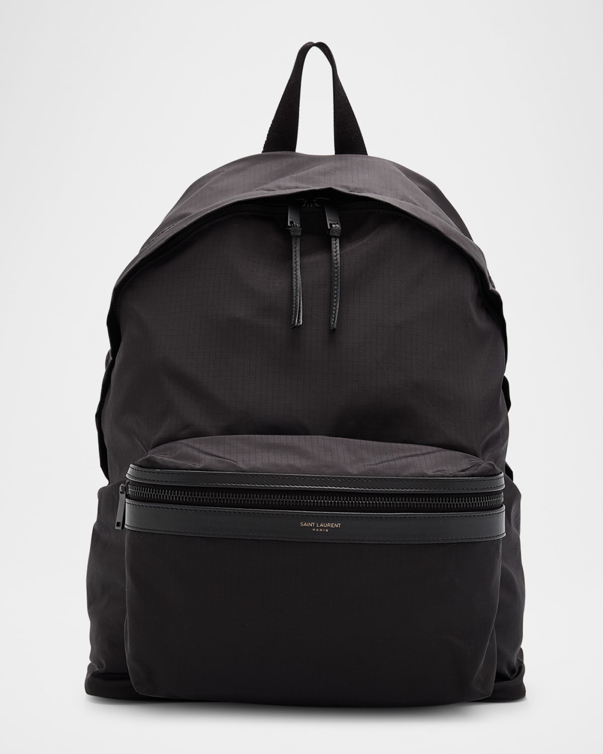 Men's City Nylon and Leather Backpack - 1