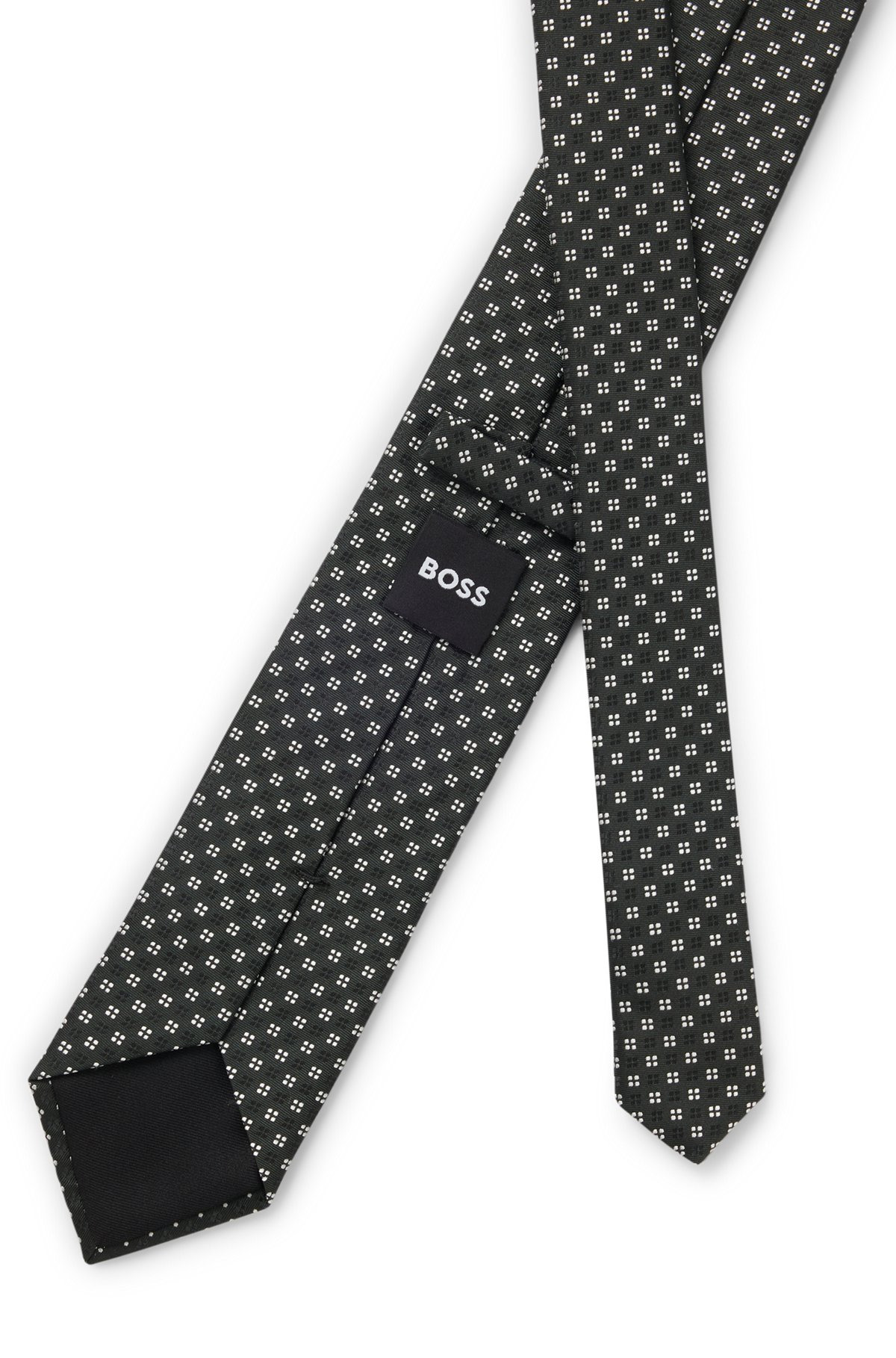 SILK-BLEND TIE WITH JACQUARD PATTERN - 5