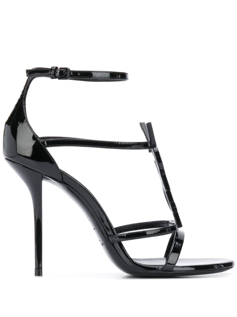 SAINT LAURENT Cassandra 110mm sandals farfetch REVERSIBLE