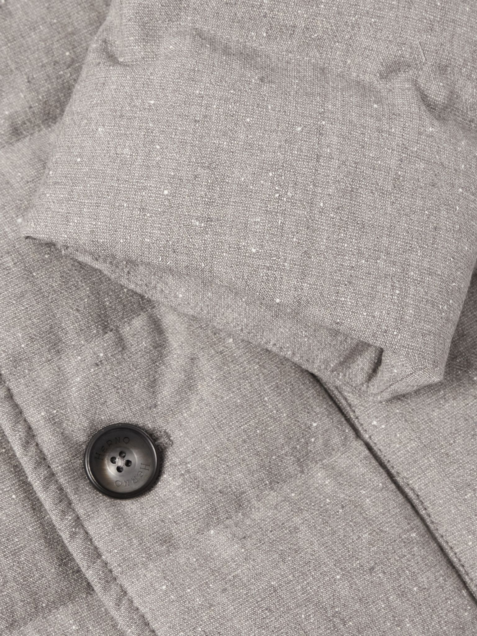 Convertible Quilted Wool-Blend Down Blazer Gray - 5