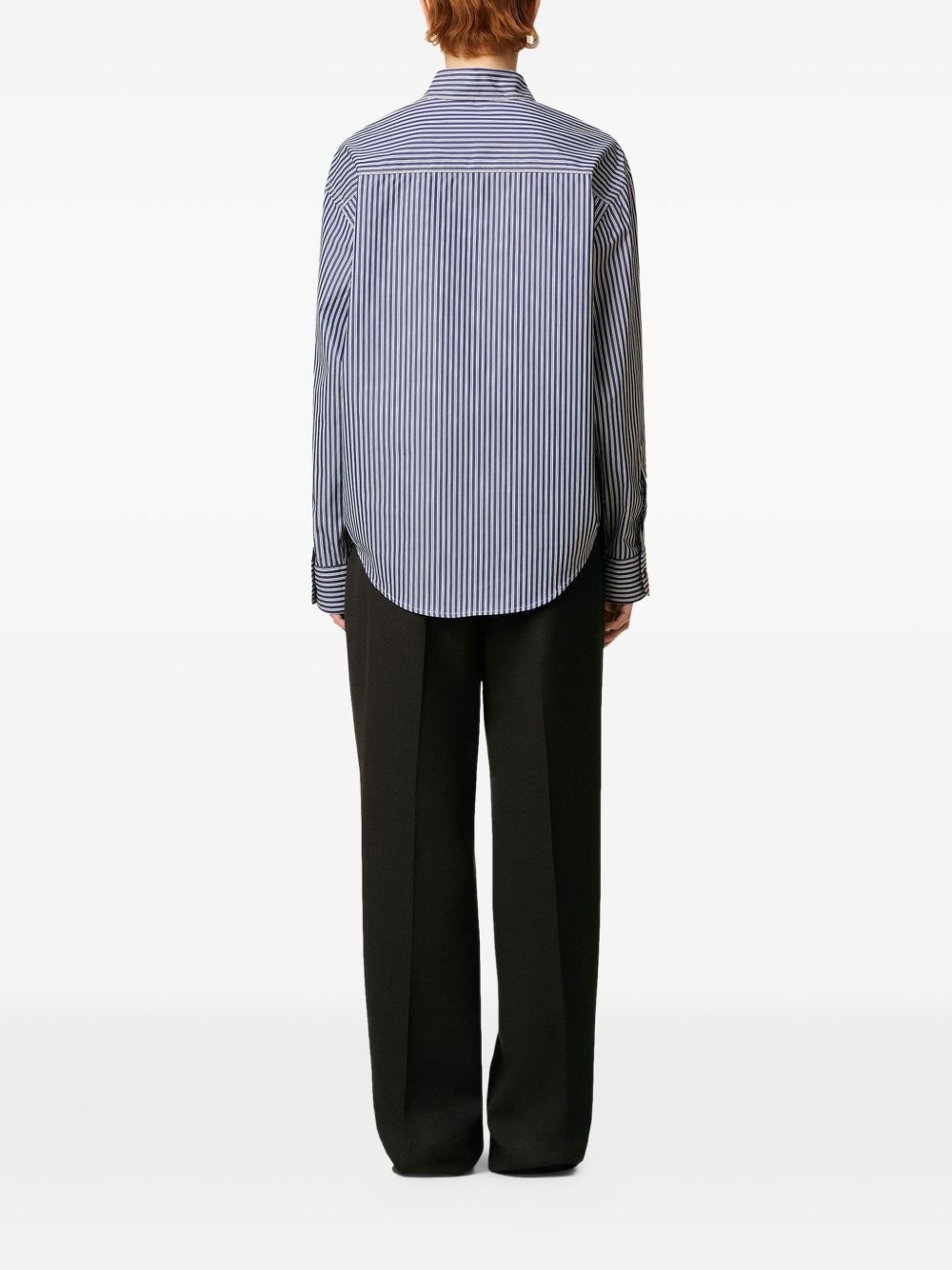 Ami de Coeur-embroidered stripe-pattern shirt - 4