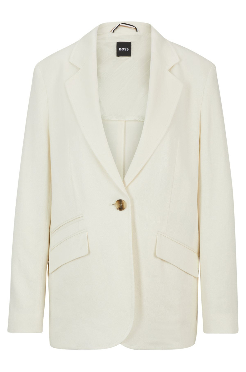 RELAXED-FIT JACKET IN LINEN-BLEND TWILL 1