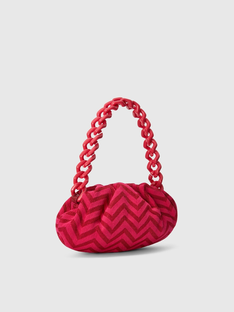 Missoni Zig zag cotton blend pouch with chain strap outlook