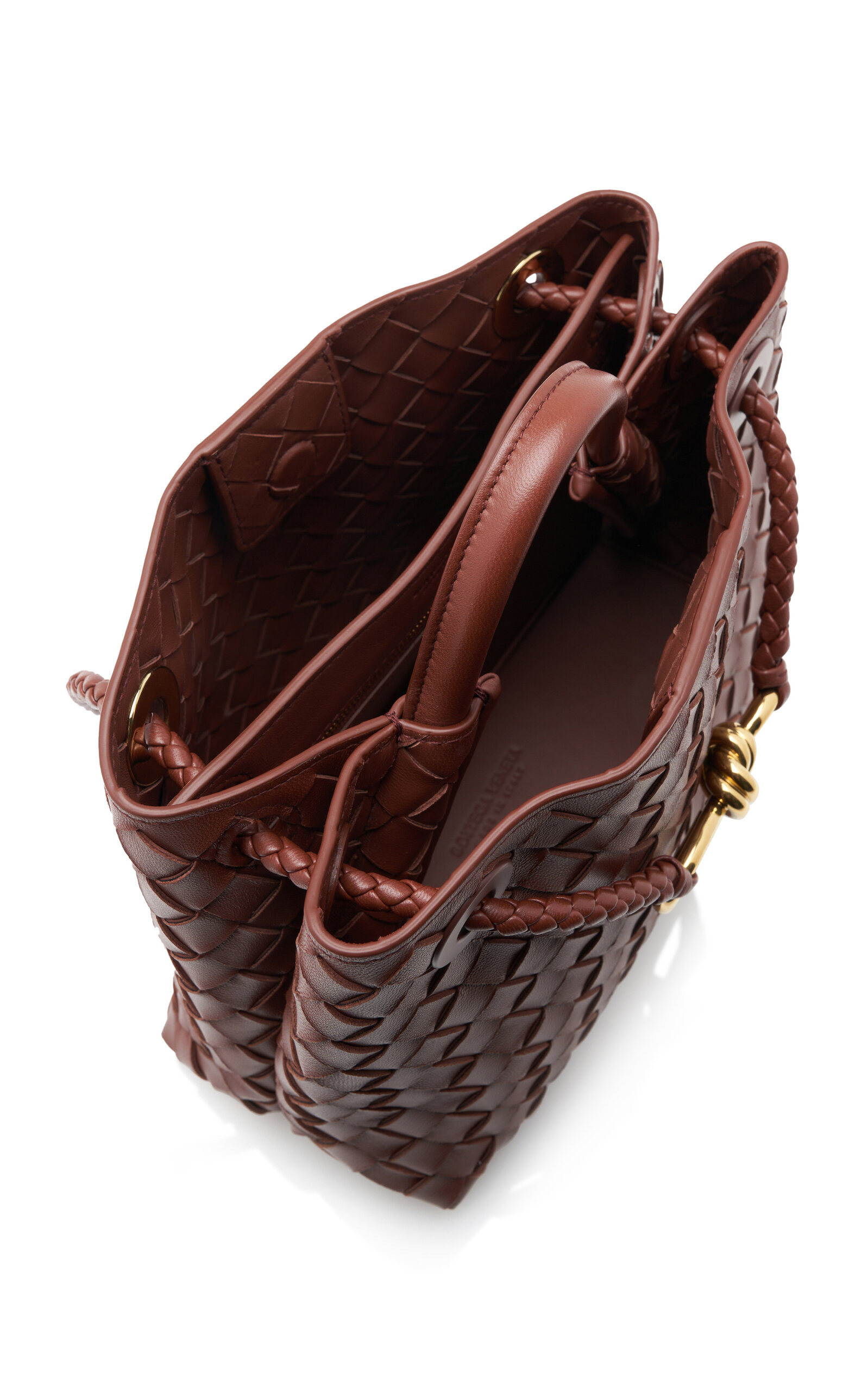 Small Andiamo Intrecciato Leather Bag brown - 6