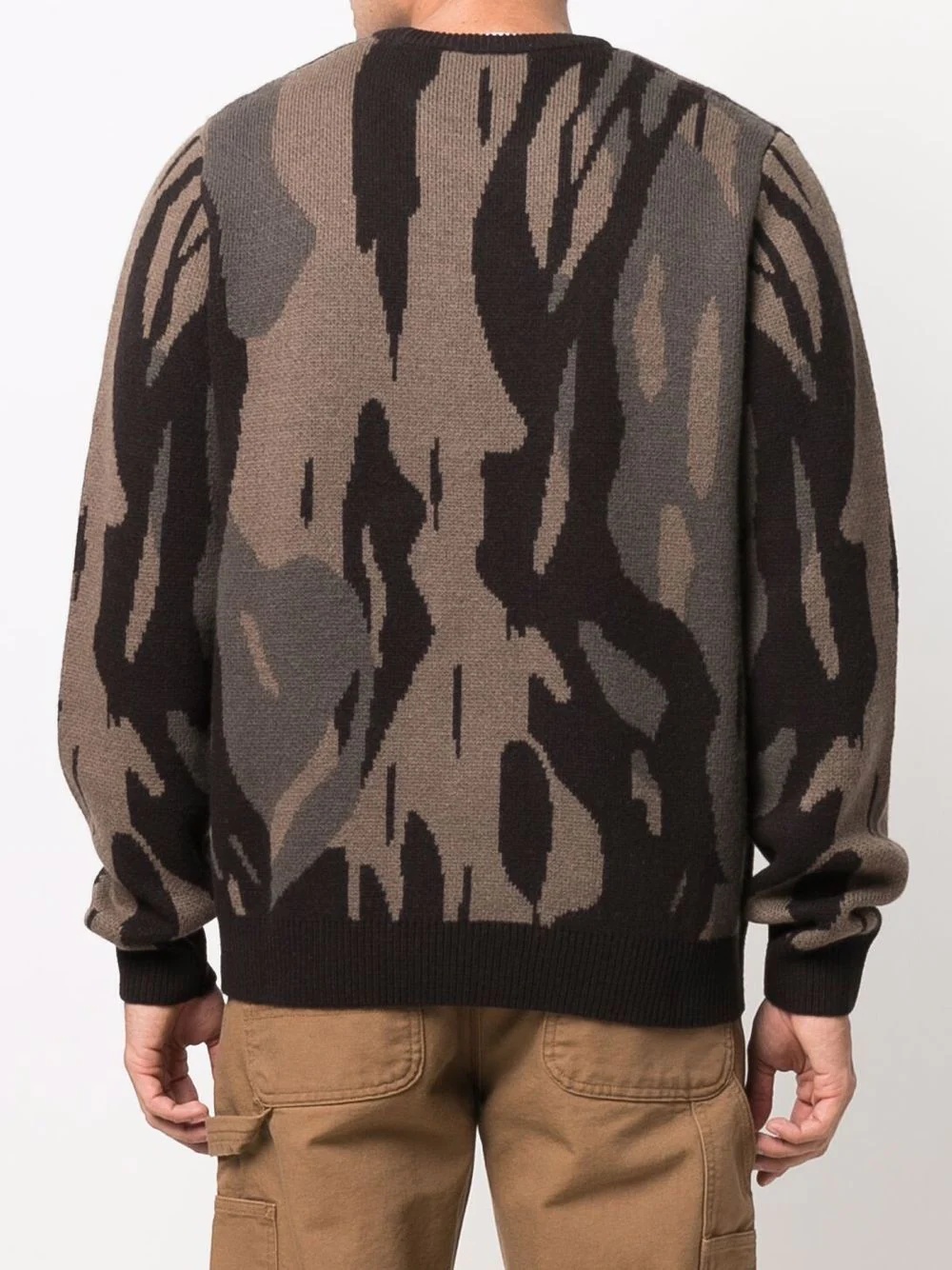 University Script camouflage-knit jumper - 4