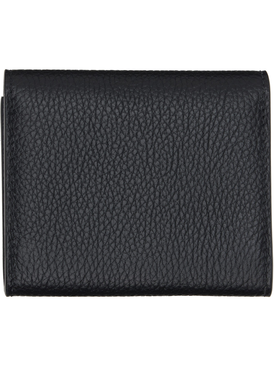 Black Soft Grain Leather Slim Card Holder - 2