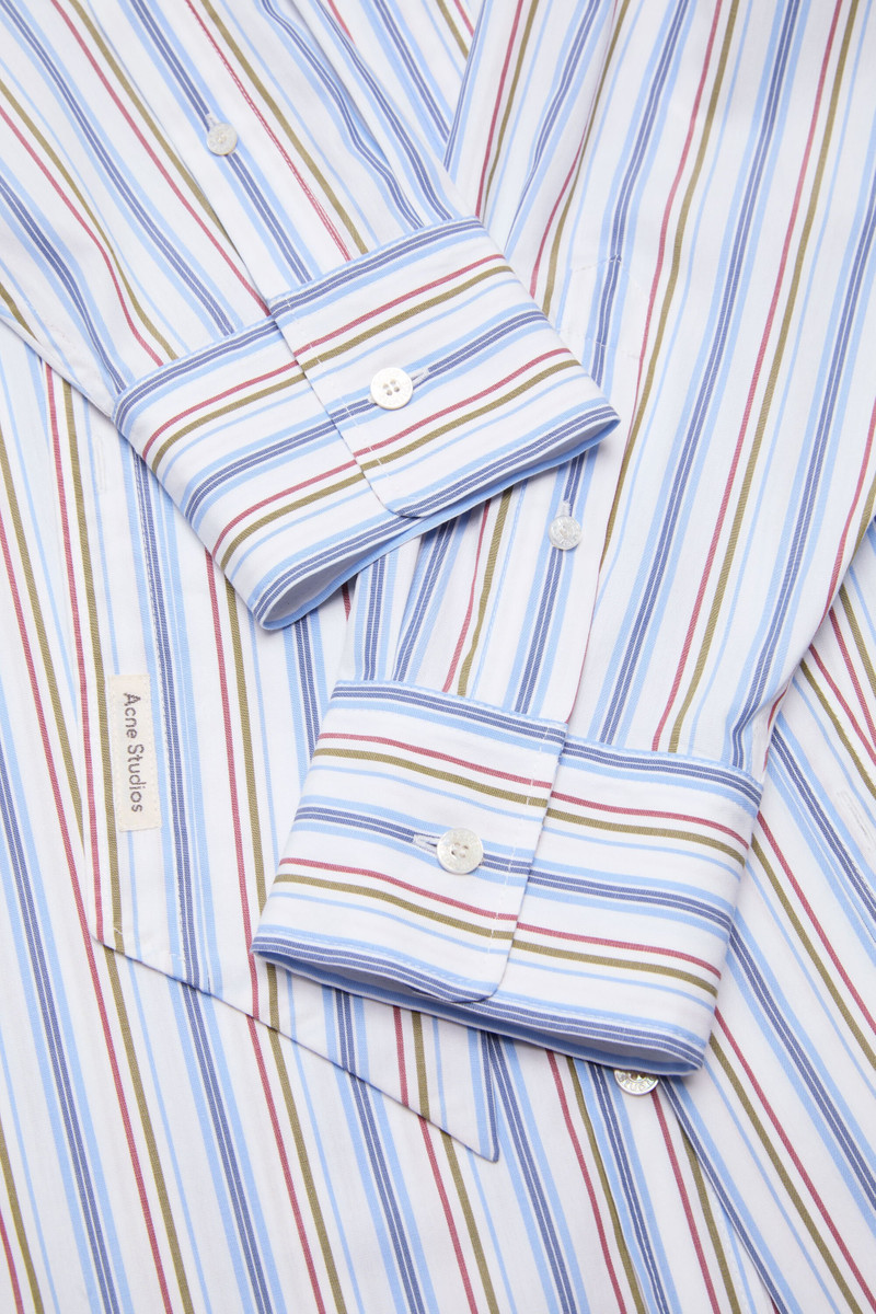 Striped shirt dress - Blue/red 5