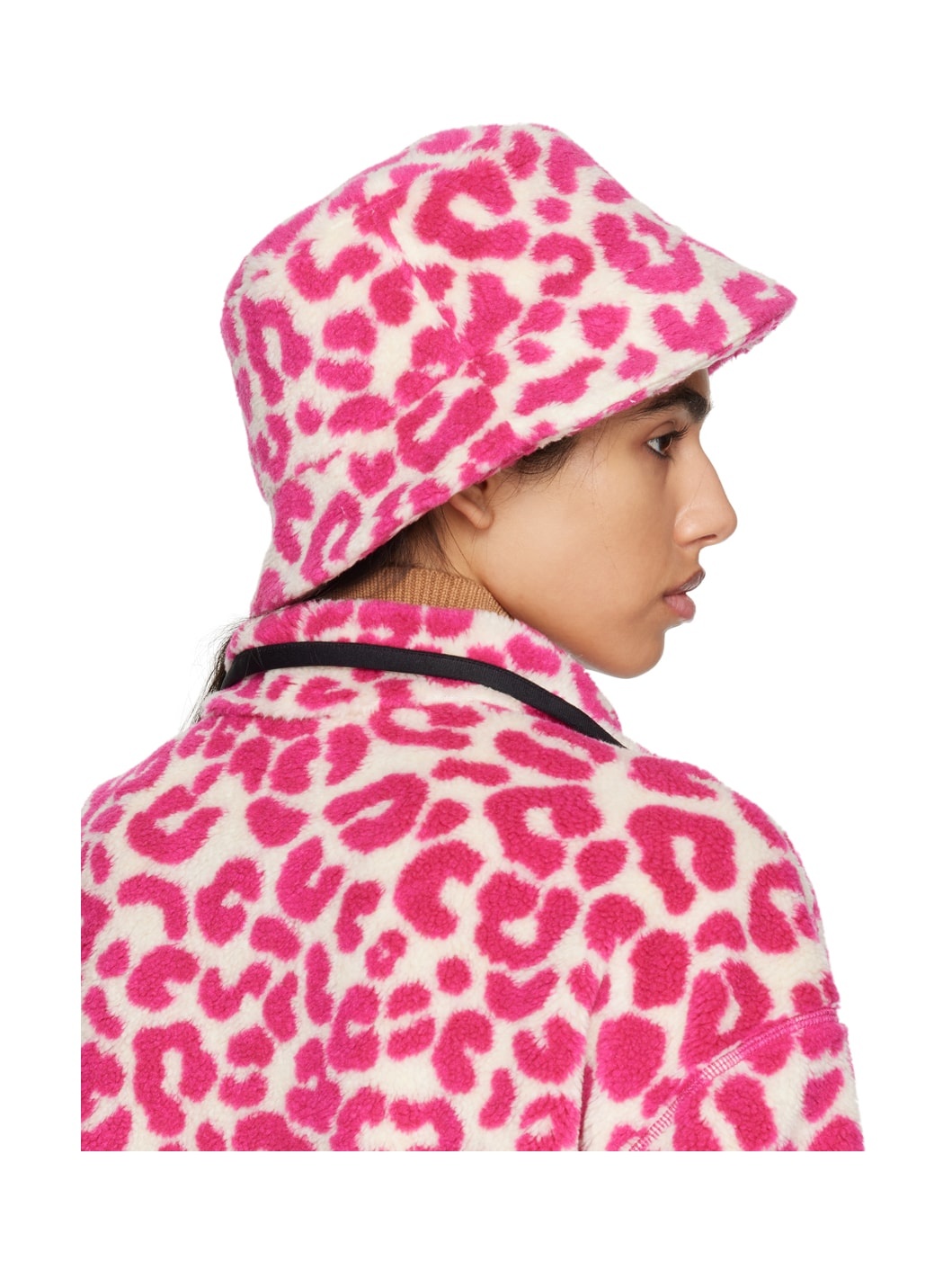 1 Moncler JW Anderson Pink Teddy Bucket Hat - 3