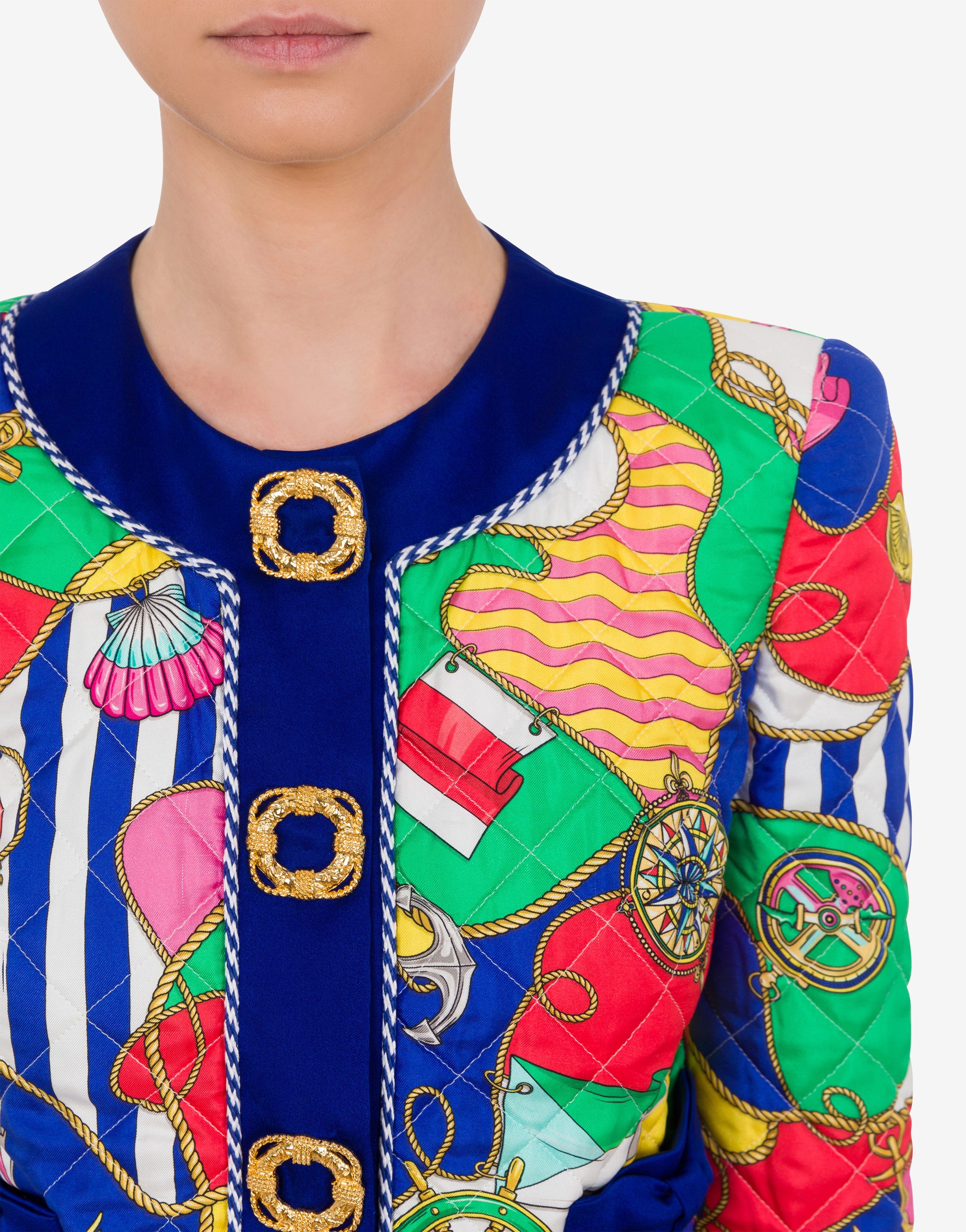 ALL-OVER NAUTICAL SILK TWILL JACKET - 4