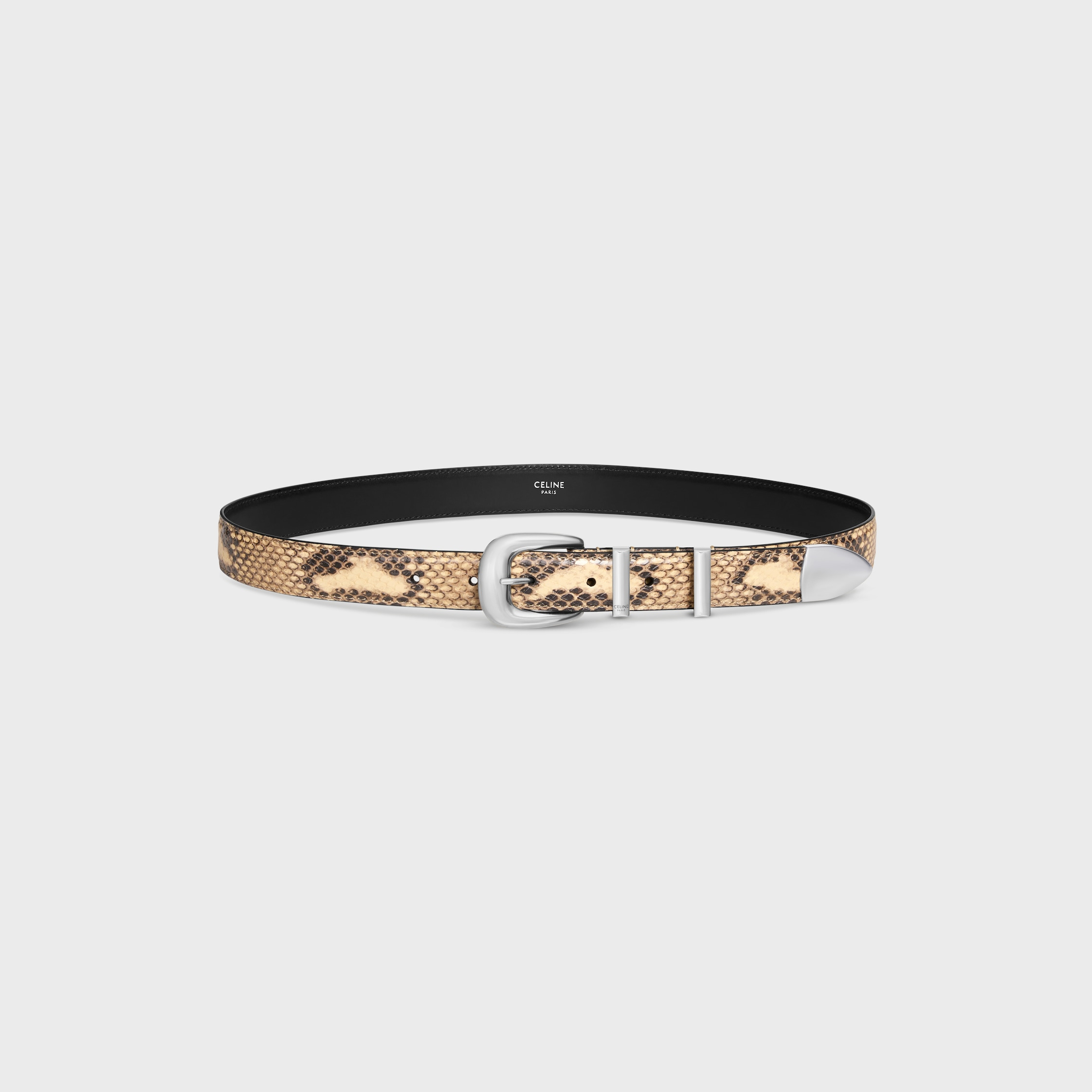 MEDIUM WESTERN BELT IN PYTHON PRINTED CALFSKIN - 1