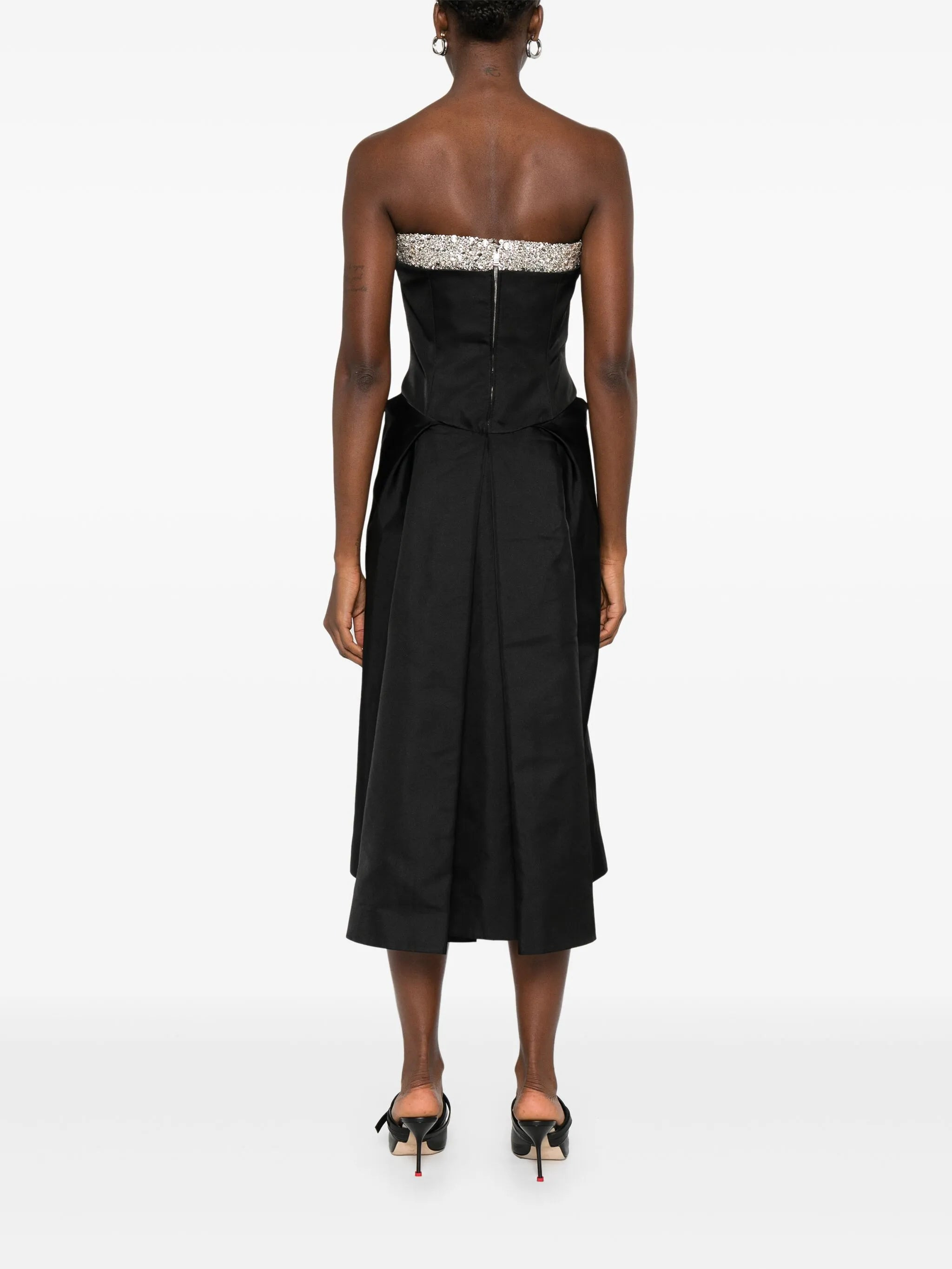 Alexander Mcqueen Crystal-embellished Strapless Midi Dress - 5