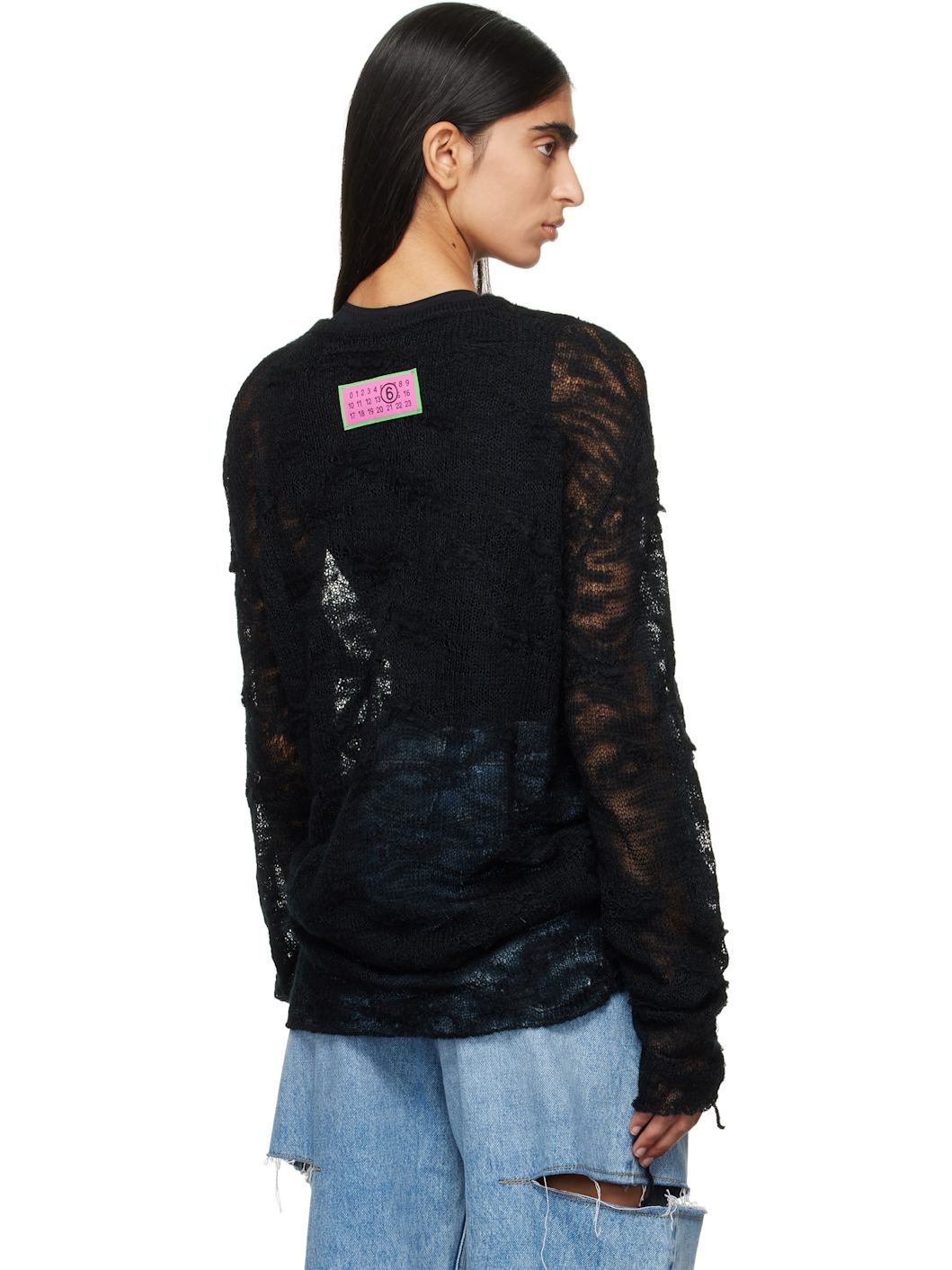 Black Sheer Sweater - 3