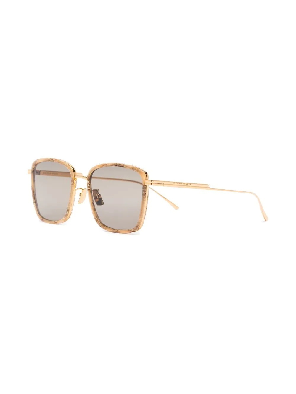 marble-effect square-frame sunglasses - 2