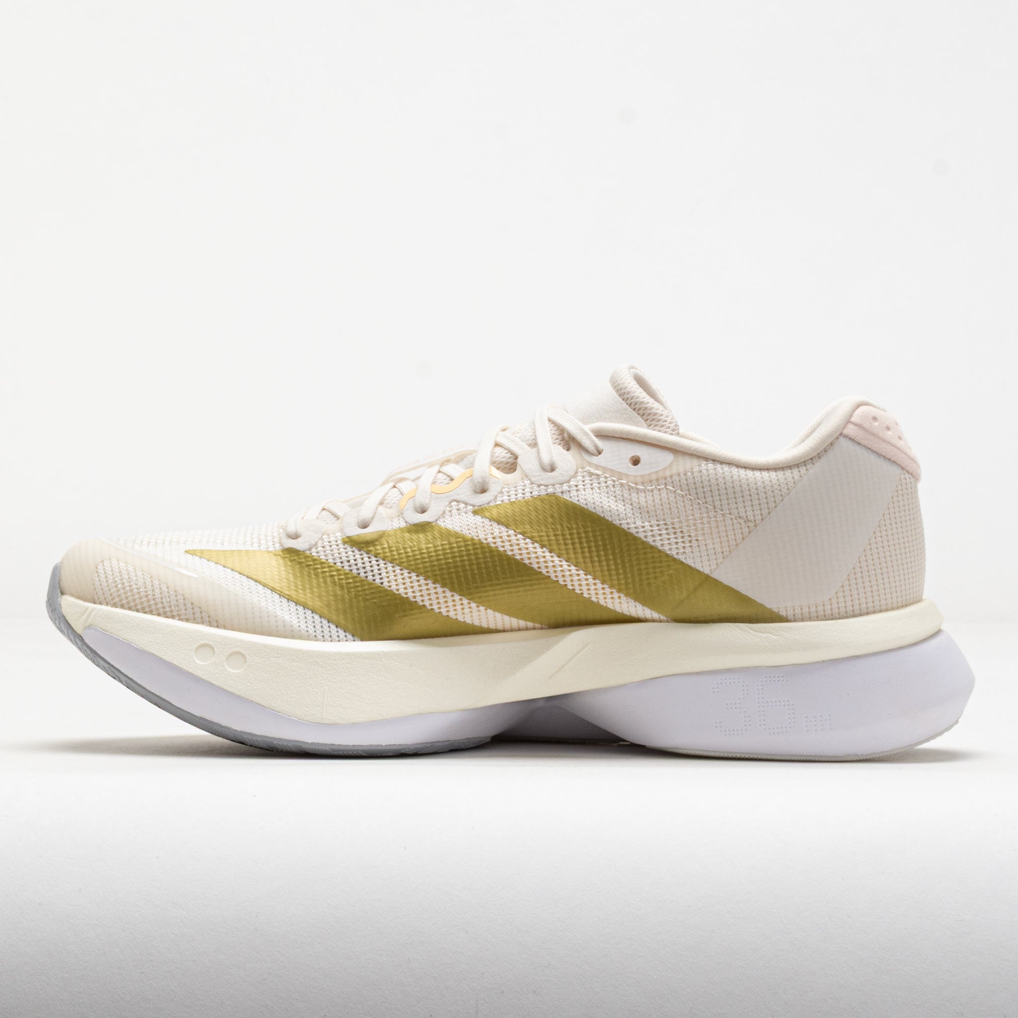 adidas Adizero Boston 13 Women's Chalk White/Gold Metallic/Orange Tint - 2