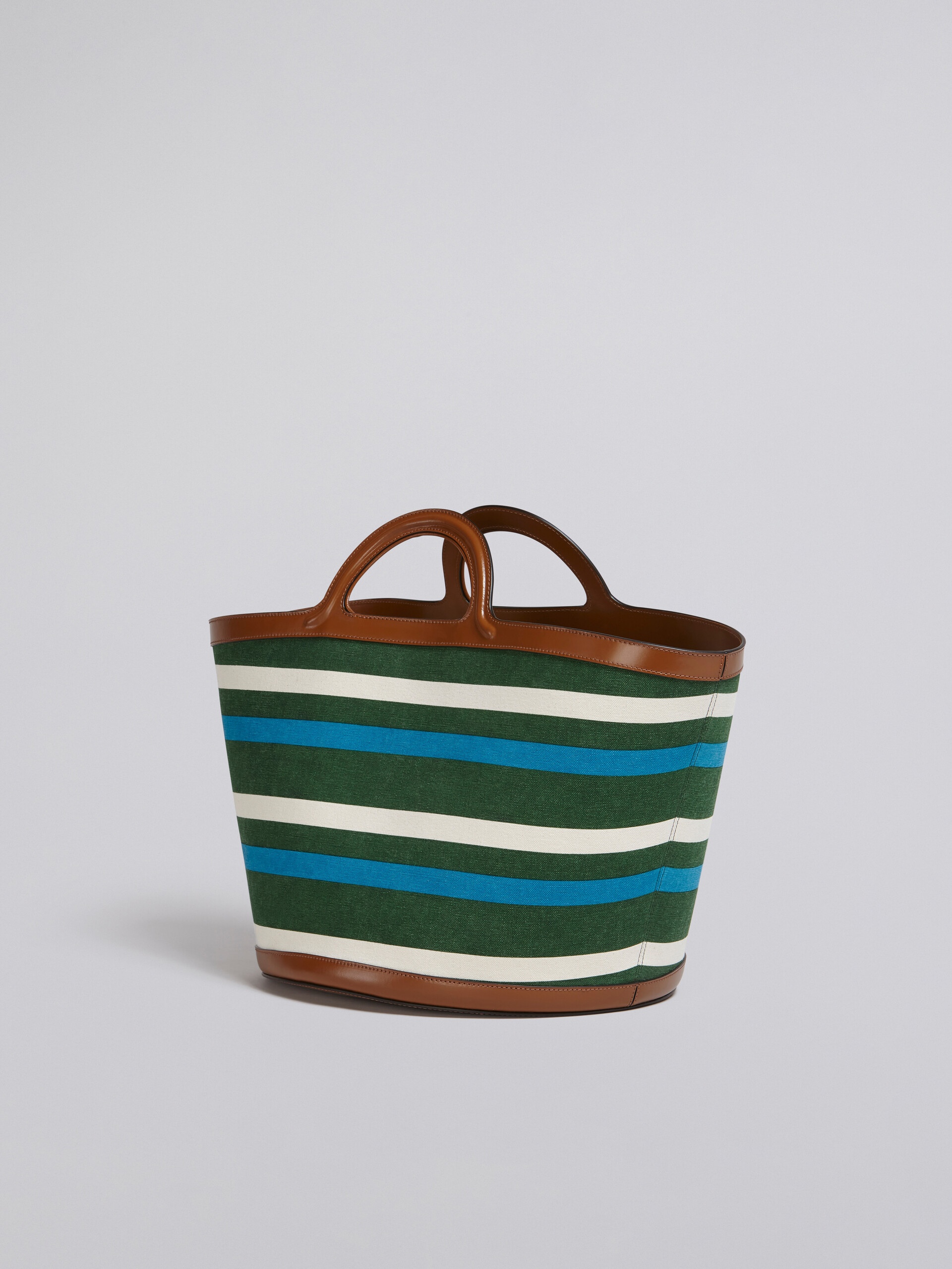TROPICALIA LARGE BAG LEATHER AND STRIPED CANVAS - 3