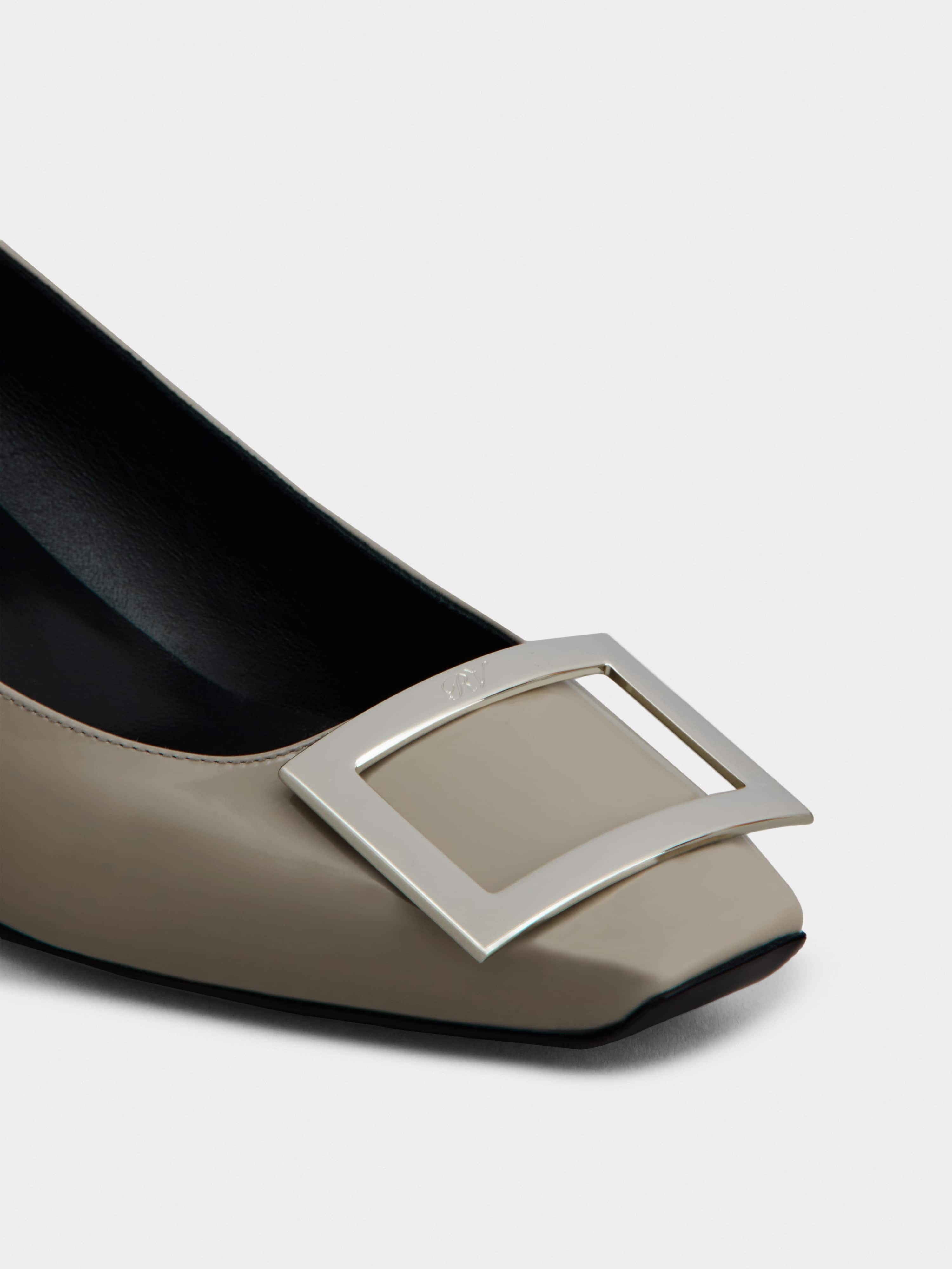 Trompette Metal Buckle Pumps in Patent Leather - 8