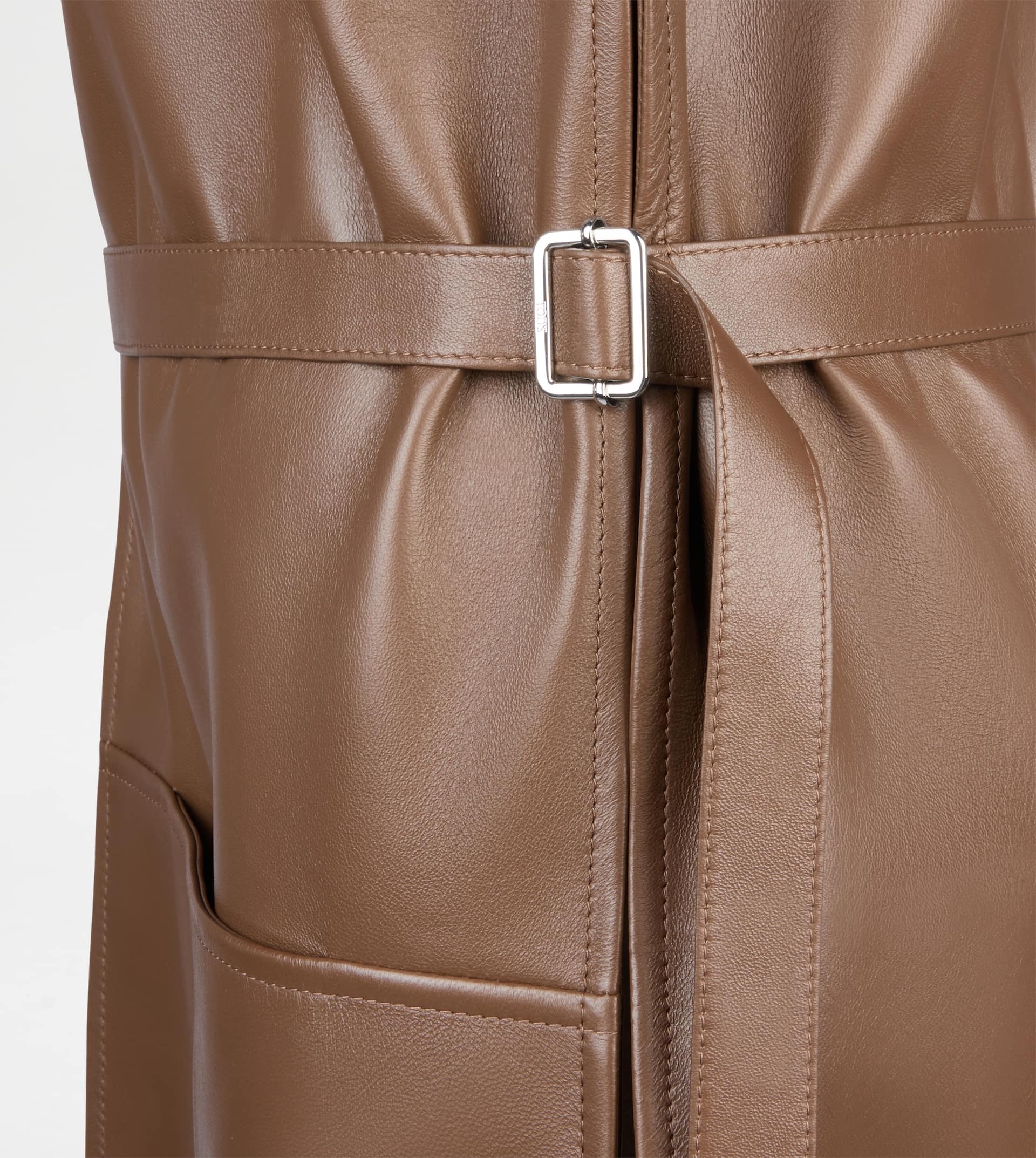 DRESS IN LEATHER - BROWN - 7