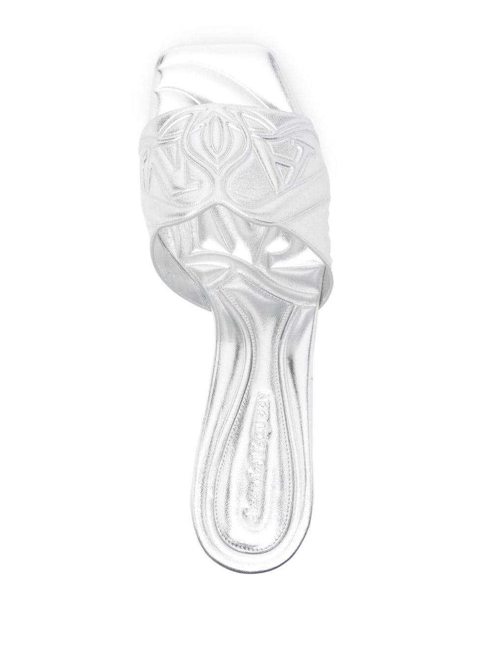Alexander Mcqueen Women Metallic Leather Heel Sandals - 4