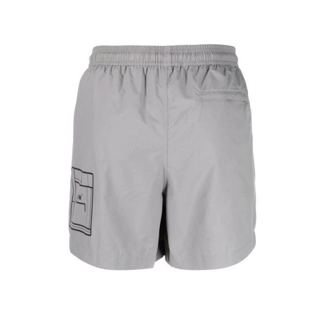 Logo print grey Swim Shorts - 2