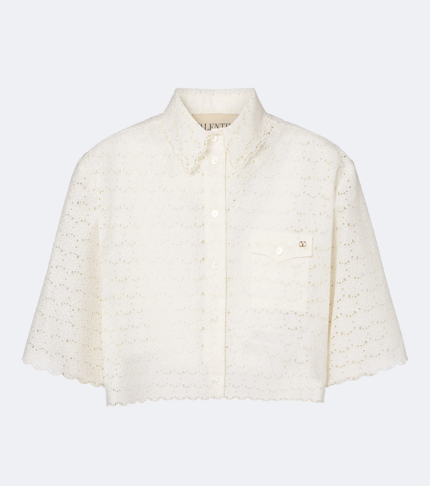 Broderie anglaise cotton shirt - 1