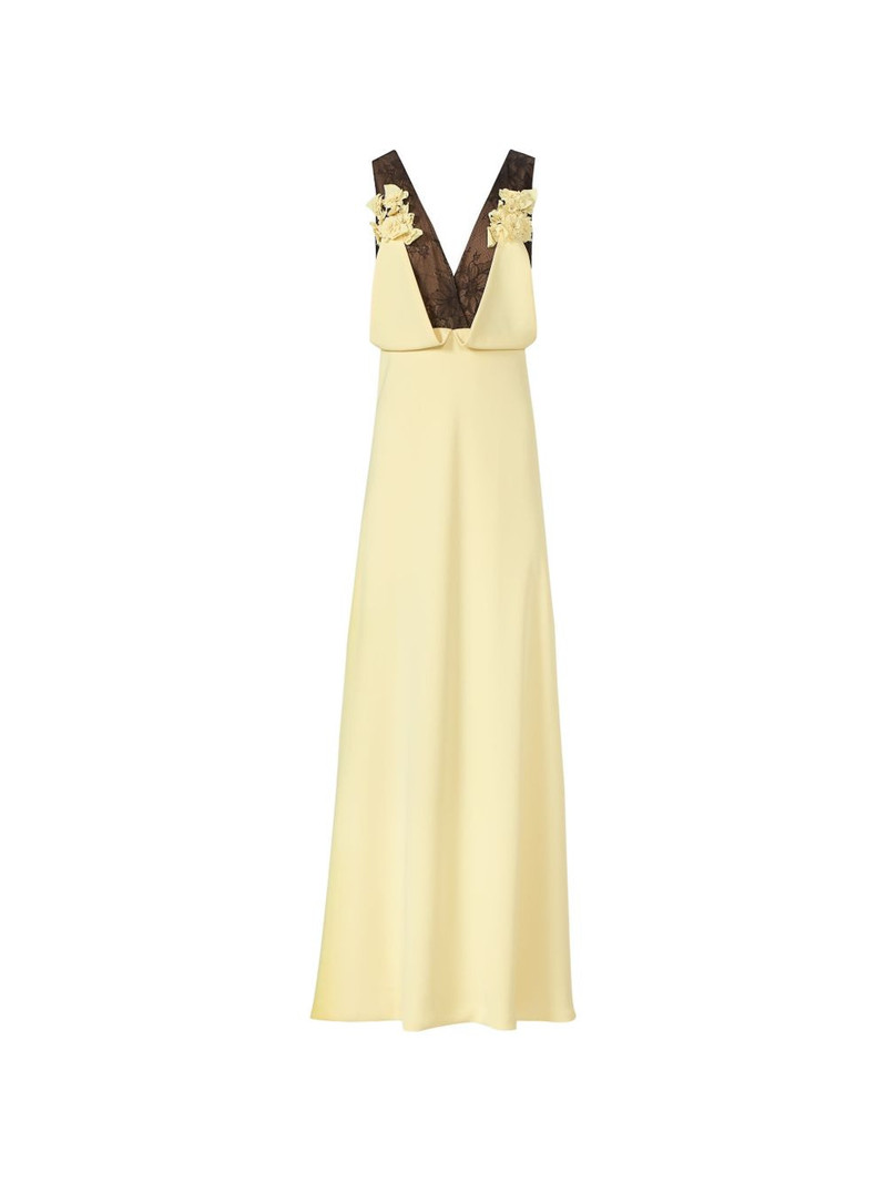 Janessa lace floral-appliqué gown 1