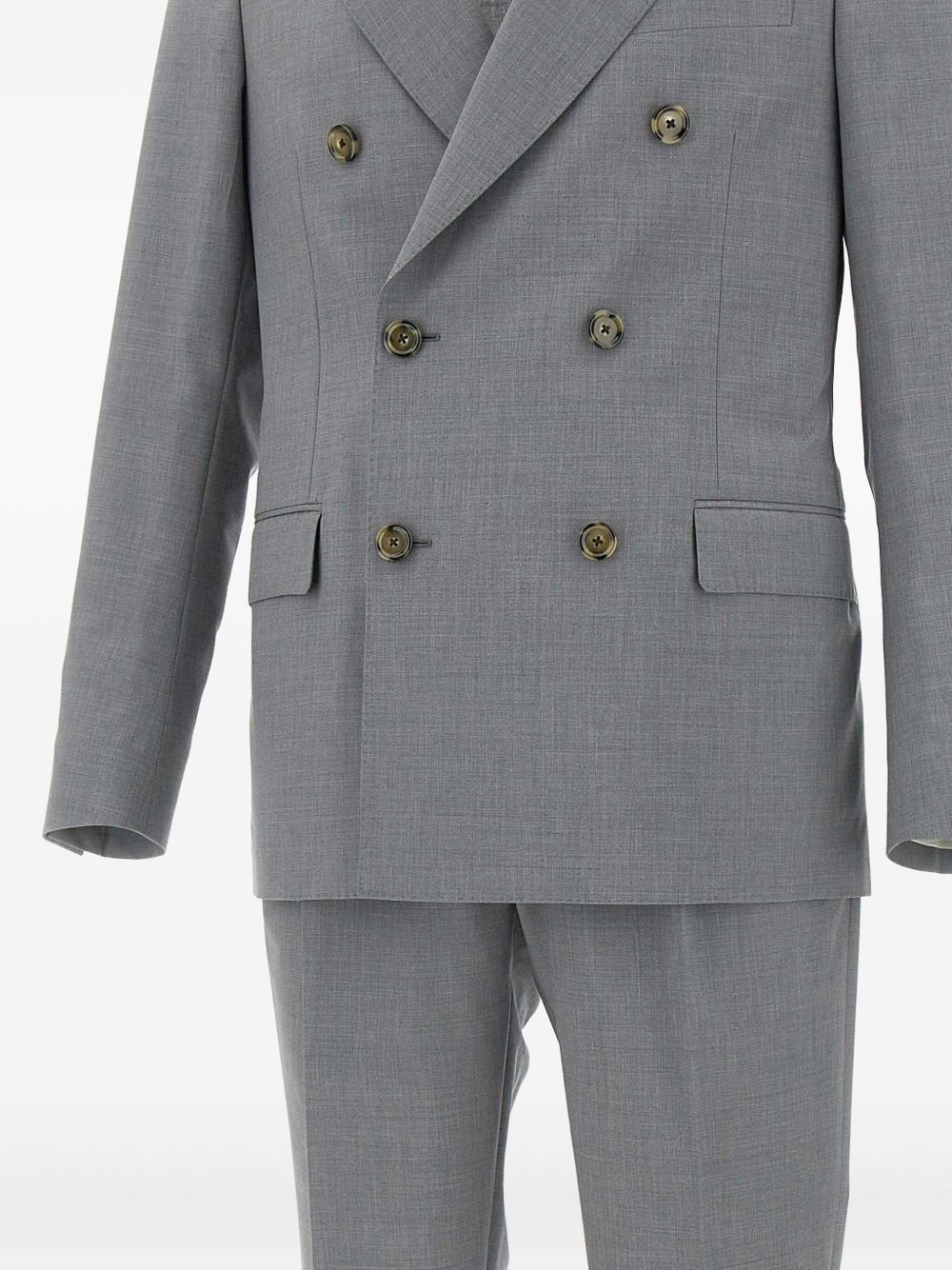 double-breasted peak lapel suit - 3