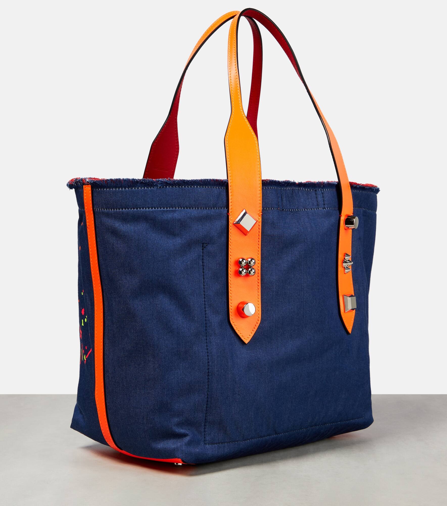 Frangibus Medium printed denim tote bag - 4