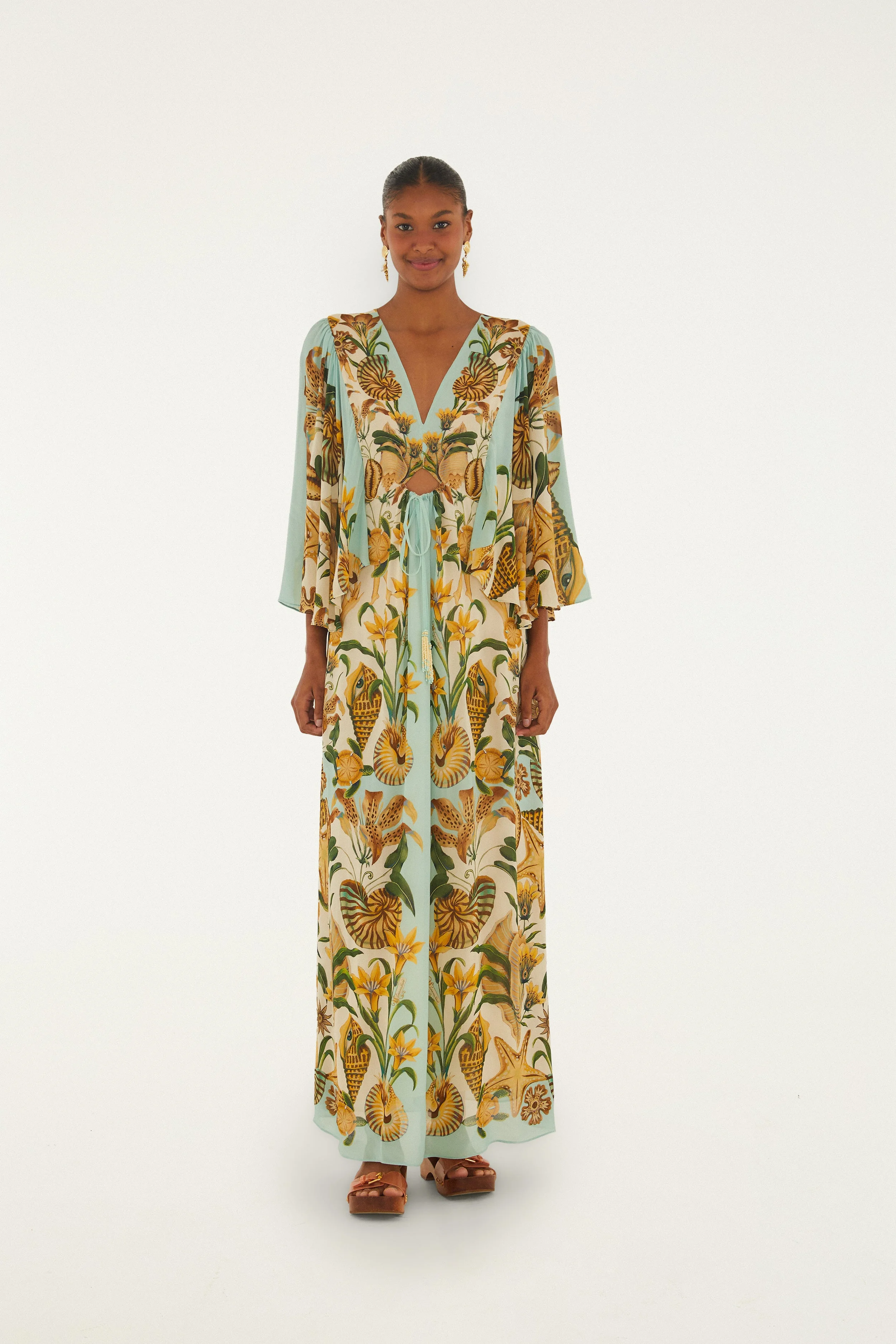Sand Marine Garden Maxi Dress - 1